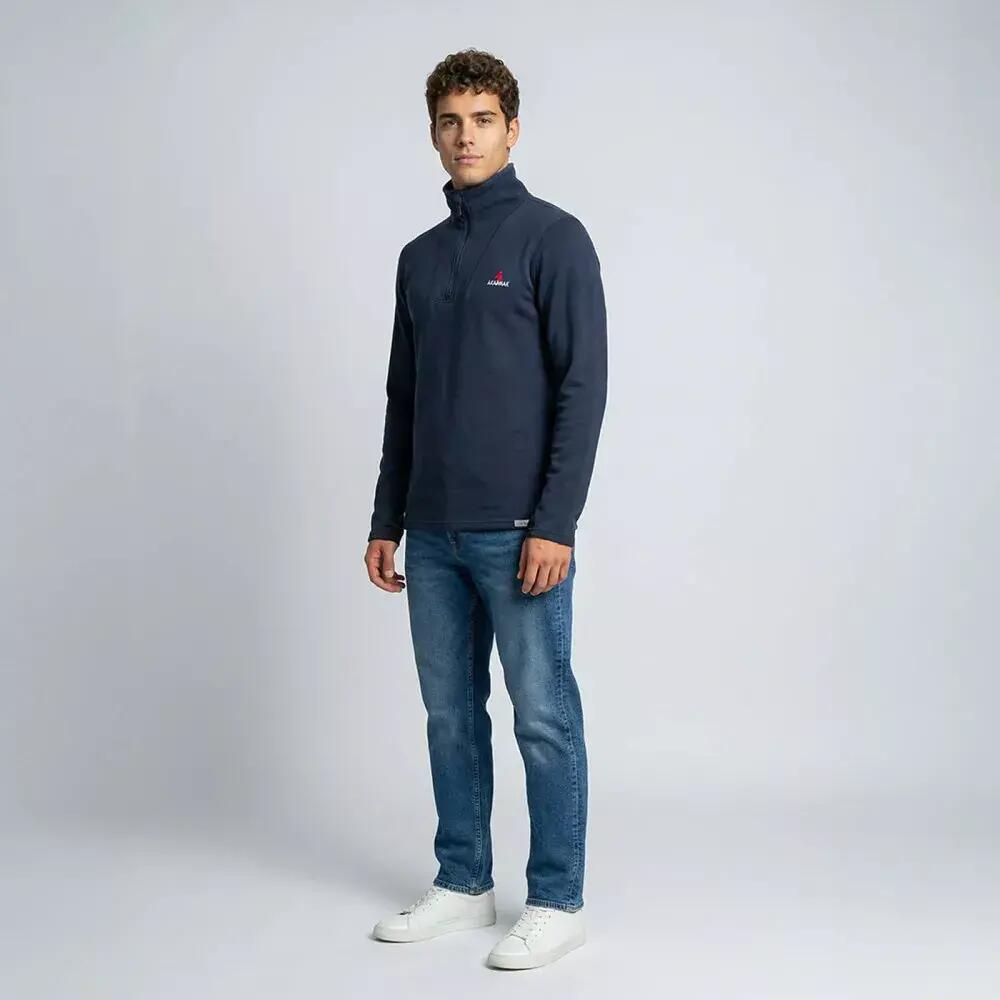 Pull de Randonnée homme Thermique PIKA Bleu Navy 3/3