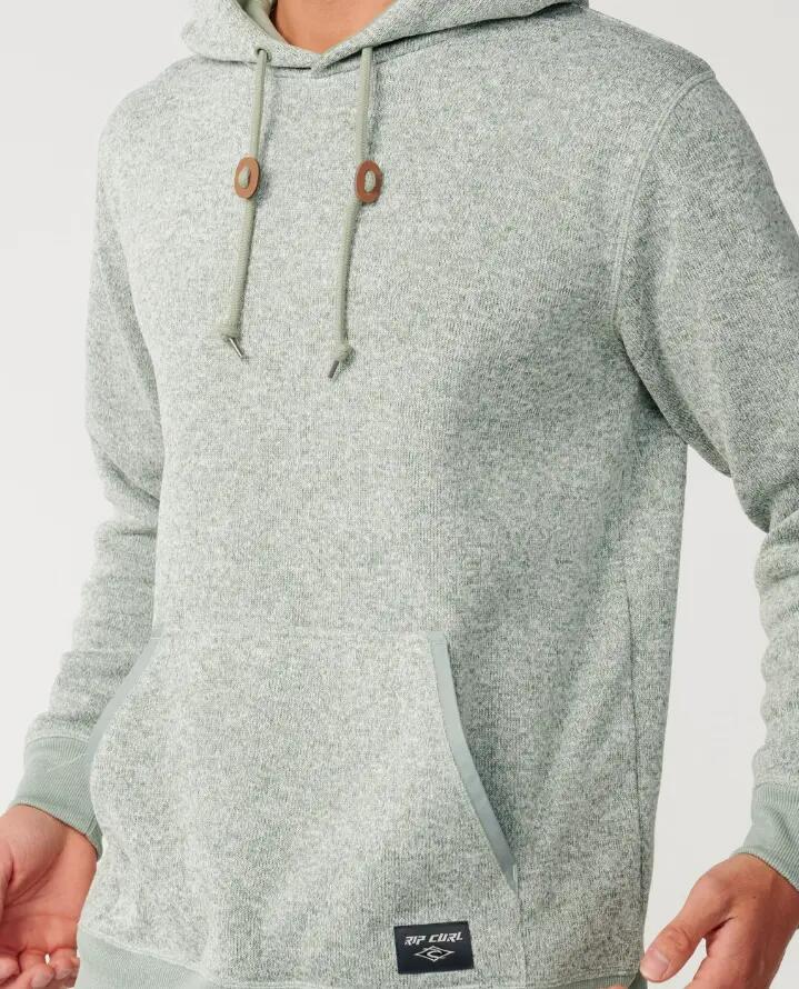 Felpa con cappuccio da uomo Rip Curl "CLASSIC SURF CRESCENT HOOD" Grigio/Verde 5/6