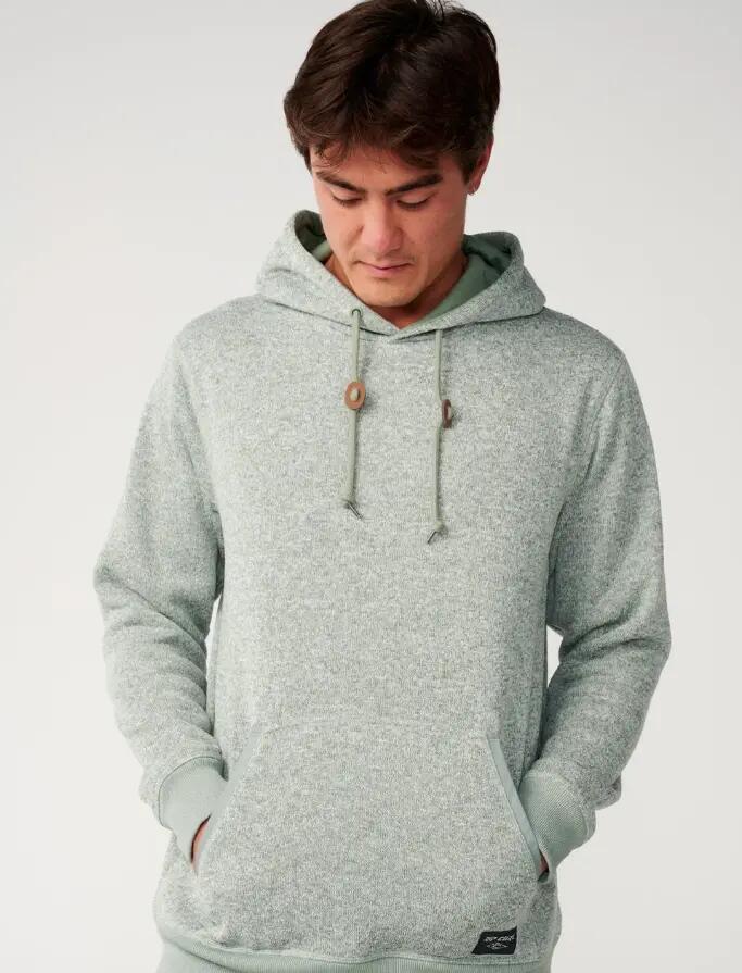 Felpa con cappuccio da uomo Rip Curl "CLASSIC SURF CRESCENT HOOD" Grigio/Verde 3/6