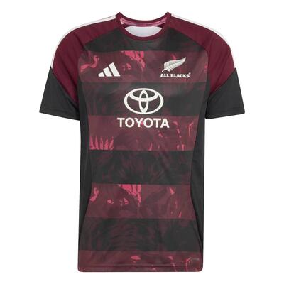 Adidas performance all blacks heren t-shirt bordeaux en zwart