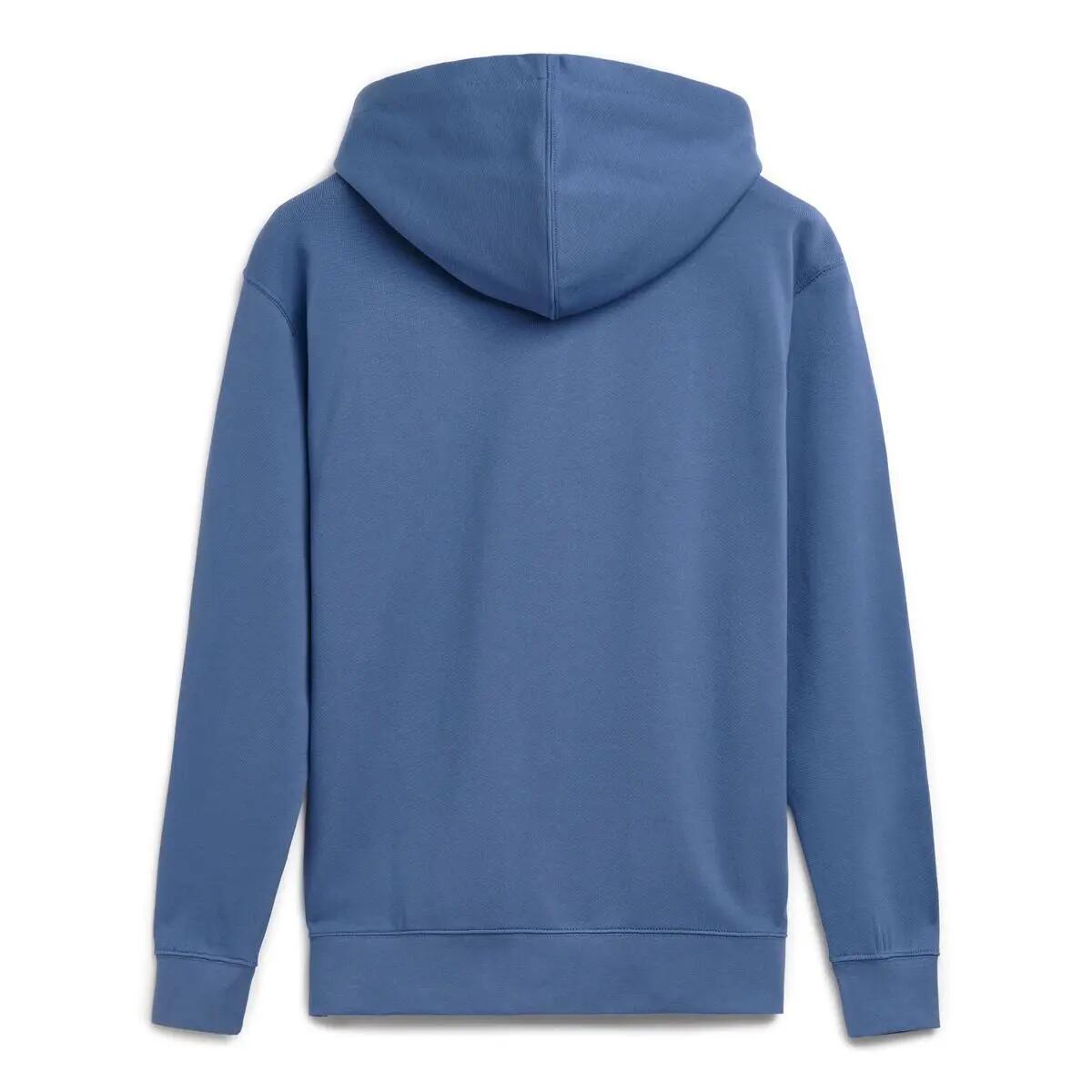 Felpa con cappuccio e zip da uomo in cotone blu da lifestyle 2/3