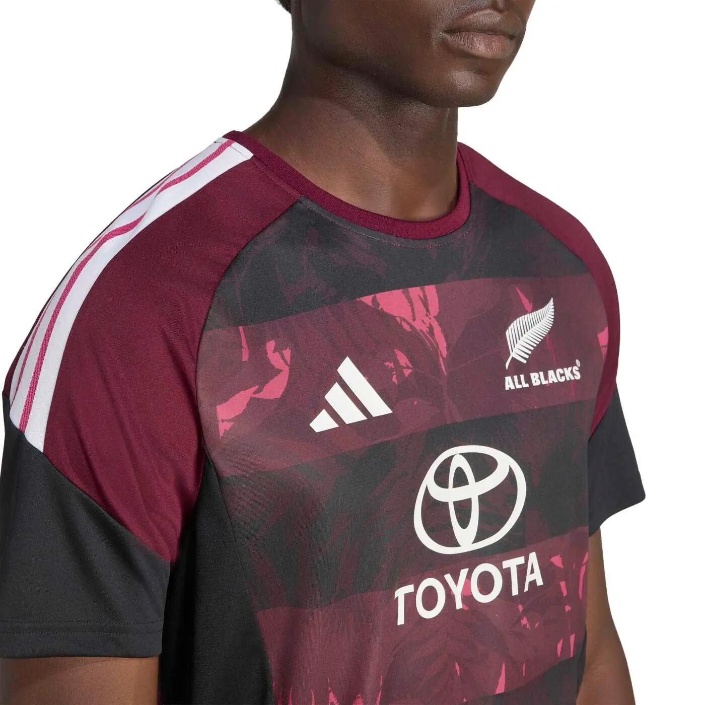T-shirt Adidas Performance All Blacks Homme Bordeaux et noir 5/6