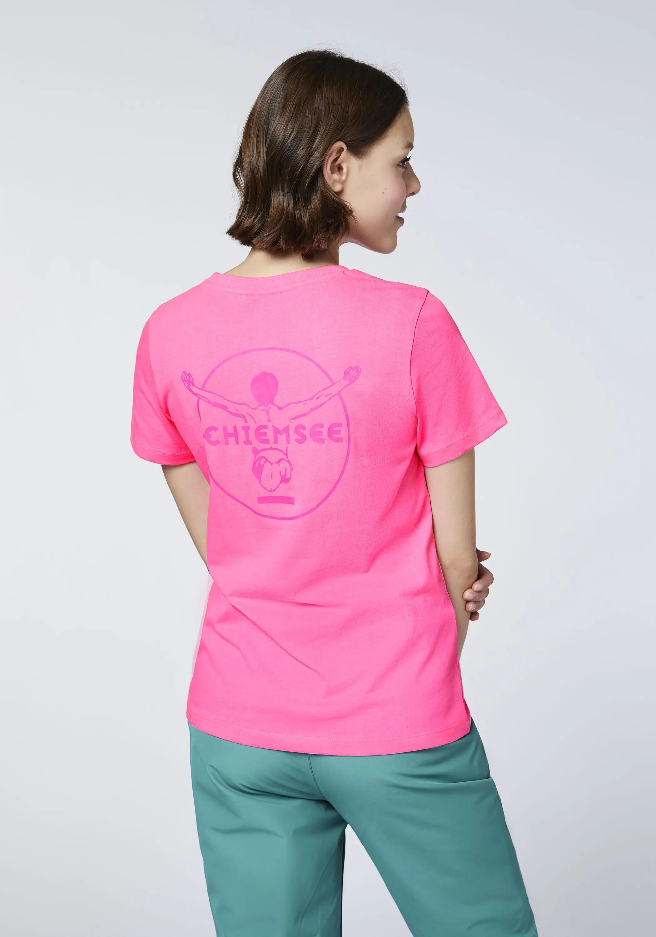 T-Shirt mit tonalem Stick & Print 4/7