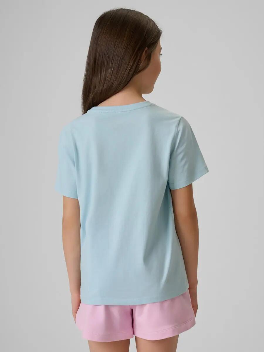 T-shirt regular z nadrukiem dziewczęcy 4F 4FJRSS26TTSHF4418 2/6