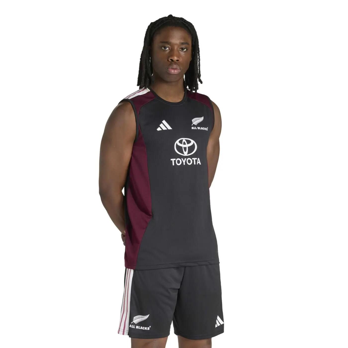 All Blacks Rugby Tanktop Zwart En Bordeaux 3/7