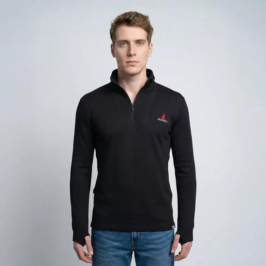 Pull de Randonnée Ski homme Thermique PIKA Noir
