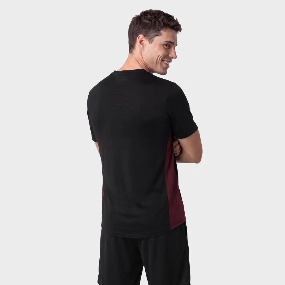 T-shirt de sport homme Sports Tee Black/Burgundy M Noir 6/6