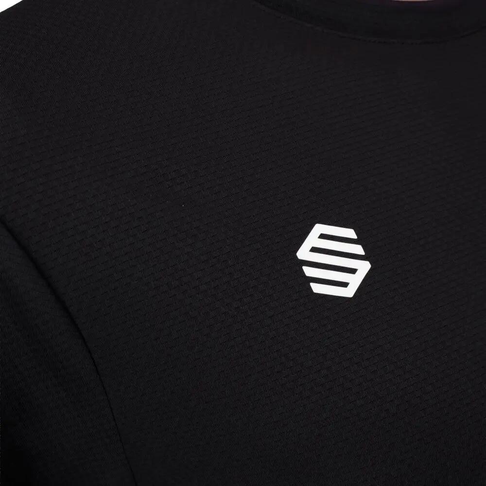 T-shirt de sport homme Sports Tee Black/Burgundy M Noir 4/6