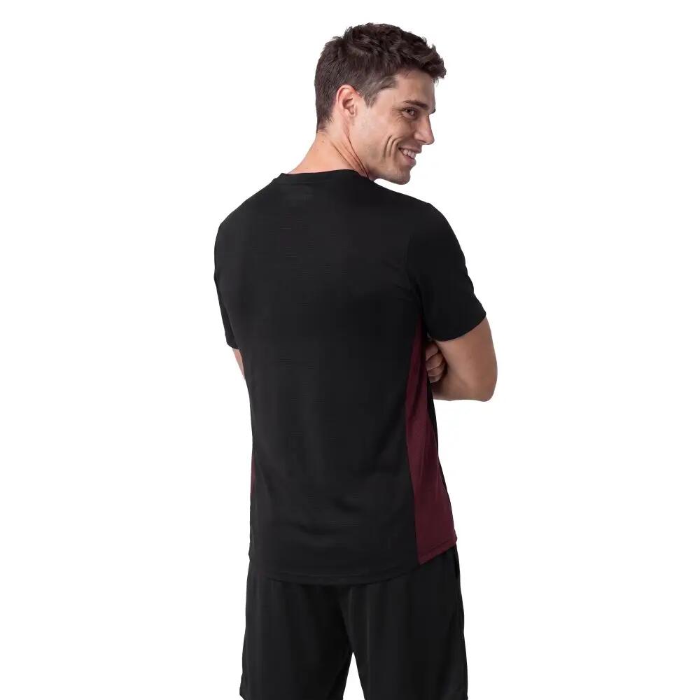 T-shirt de sport homme Sports Tee Black/Burgundy M Noir 2/6