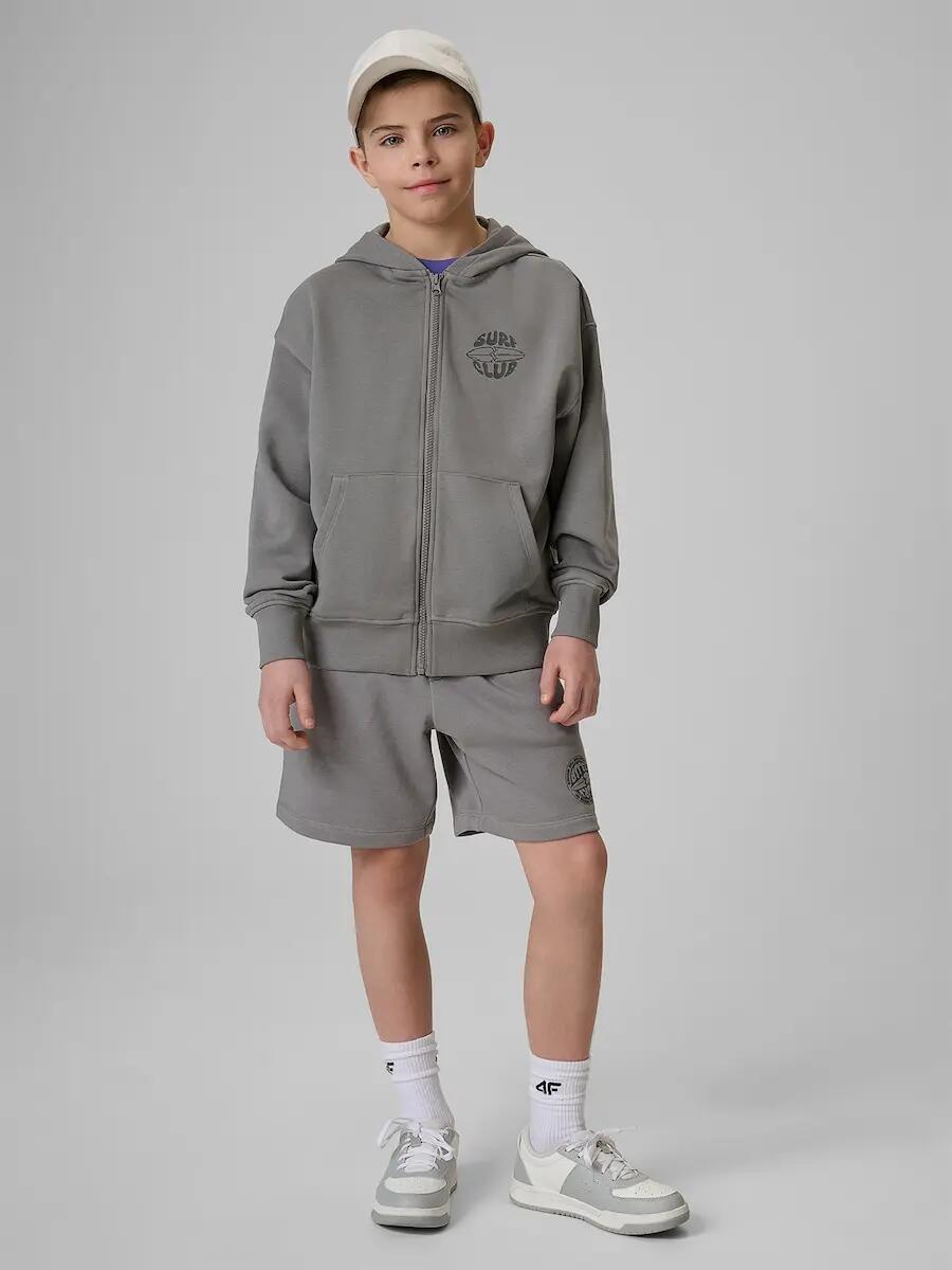 Bluza dresowa loose z kapturem chłopięca 4F 4FJRSS26TSWSM2934 3/7