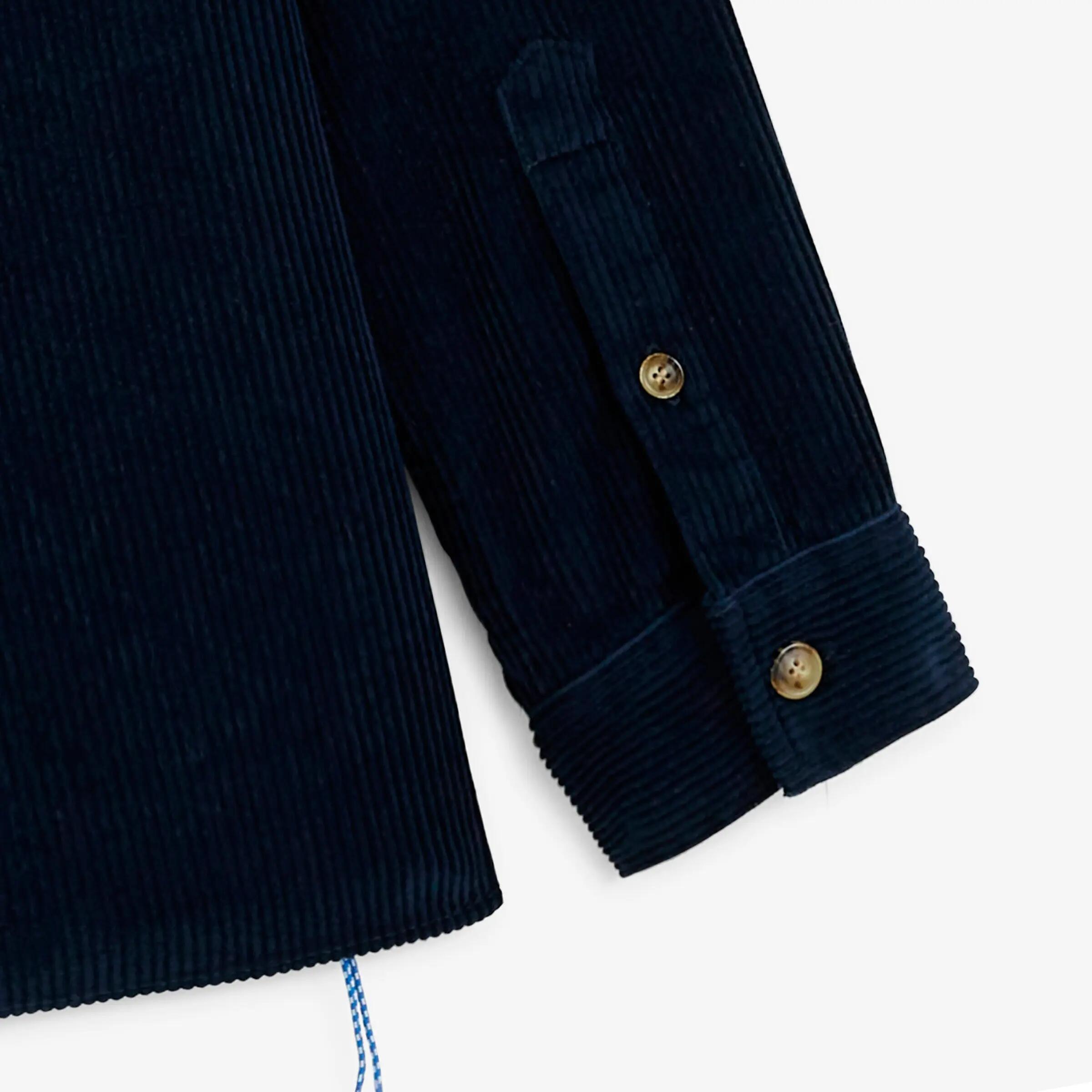 Chemise manches longues velours pigment dye bleu marine SBPLAY 4/4