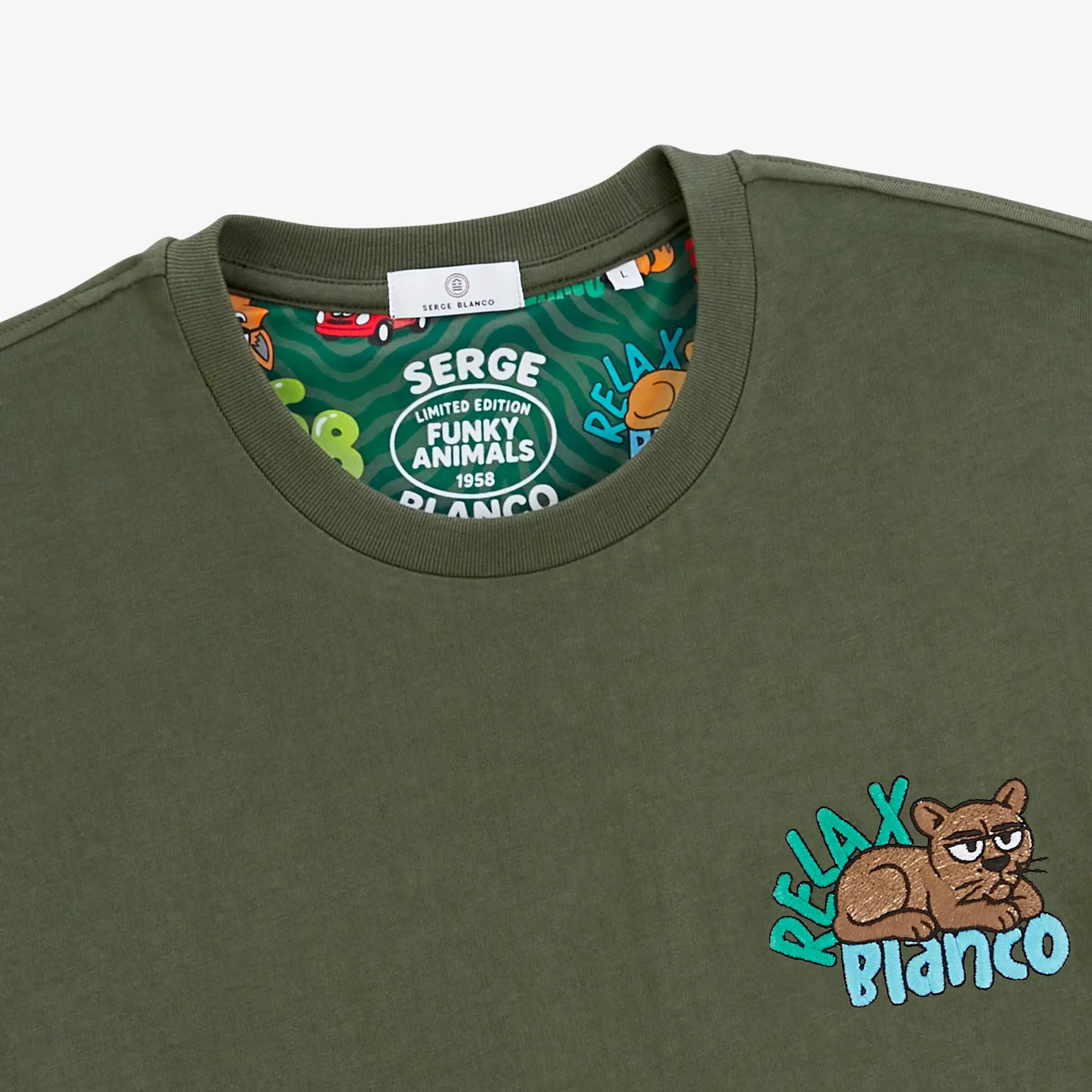 Camiseta de manga curta com gola redonda e bordado do Thor 4/6