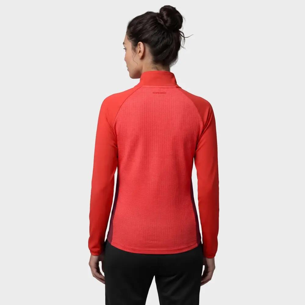 Camisola desportiva com meio fecho mulher Halfzip Red/Burgundy W Encarnado 6/6