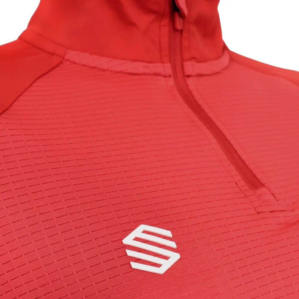 Camisola desportiva com meio fecho mulher Halfzip Red/Burgundy W Encarnado 5/6