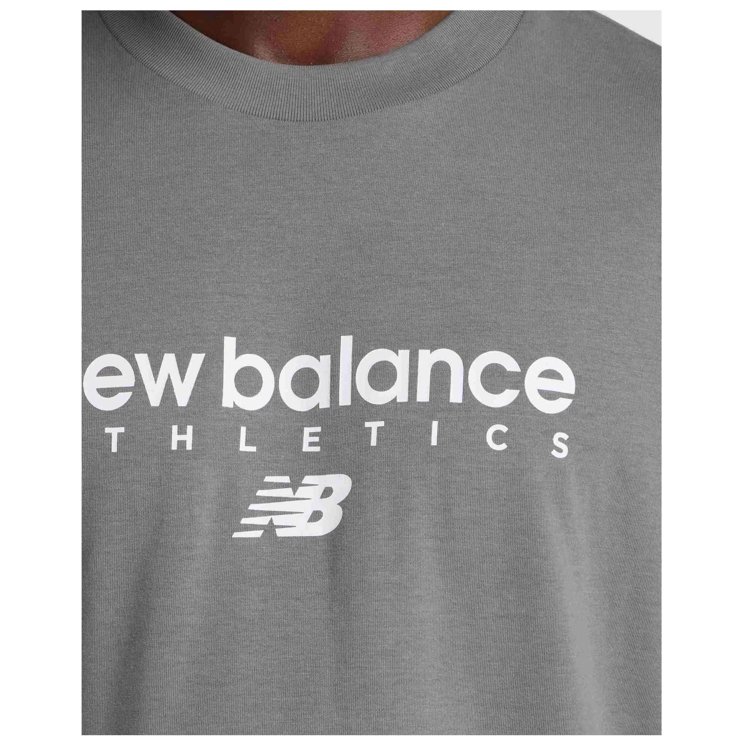 T-shirt New Balance modèle Camiseta New Balance Linear Graphic mang pour unisexe 4/5