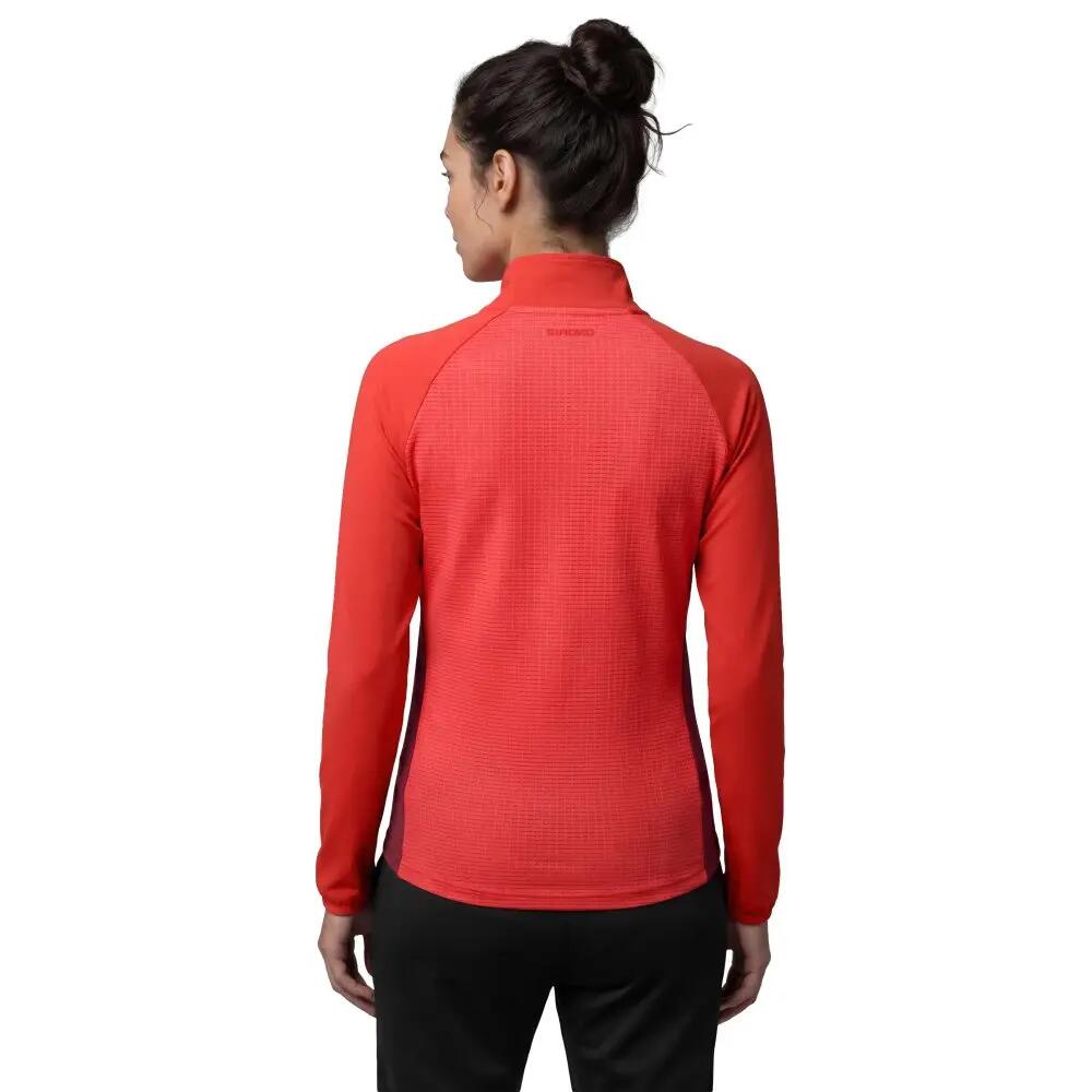Camisola desportiva com meio fecho mulher Halfzip Red/Burgundy W Encarnado 2/6