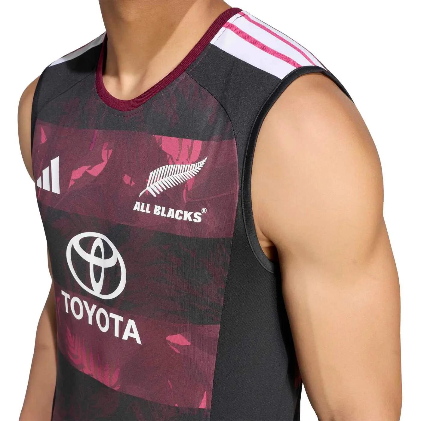 Adidas All Blacks Trainingshemd Zwart En Bordeaux 5/6