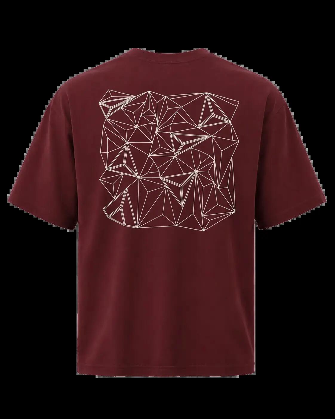 Oversized Boulder-Shirt Volumes Rubinrot 2/6