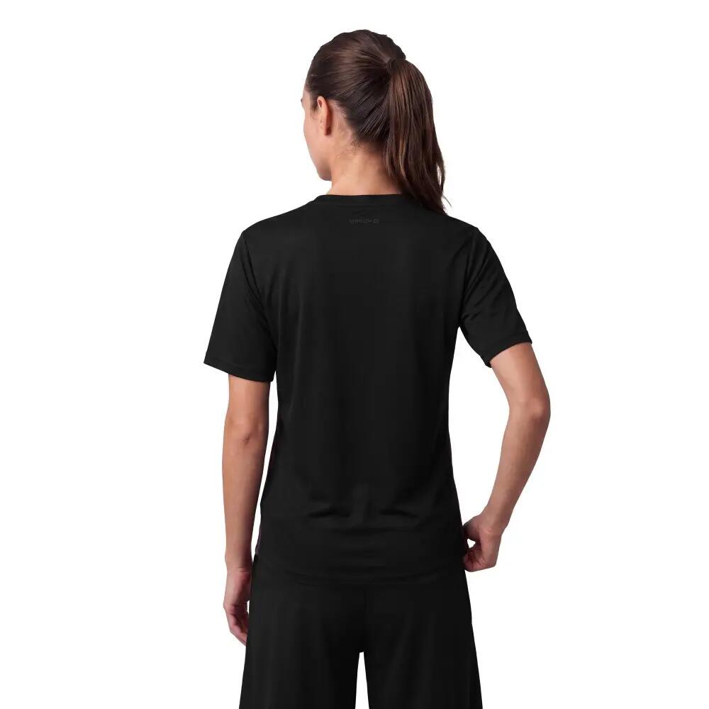 T-shirt desportiva mulher Sports Tee Black/Burgundy W Preto 2/6