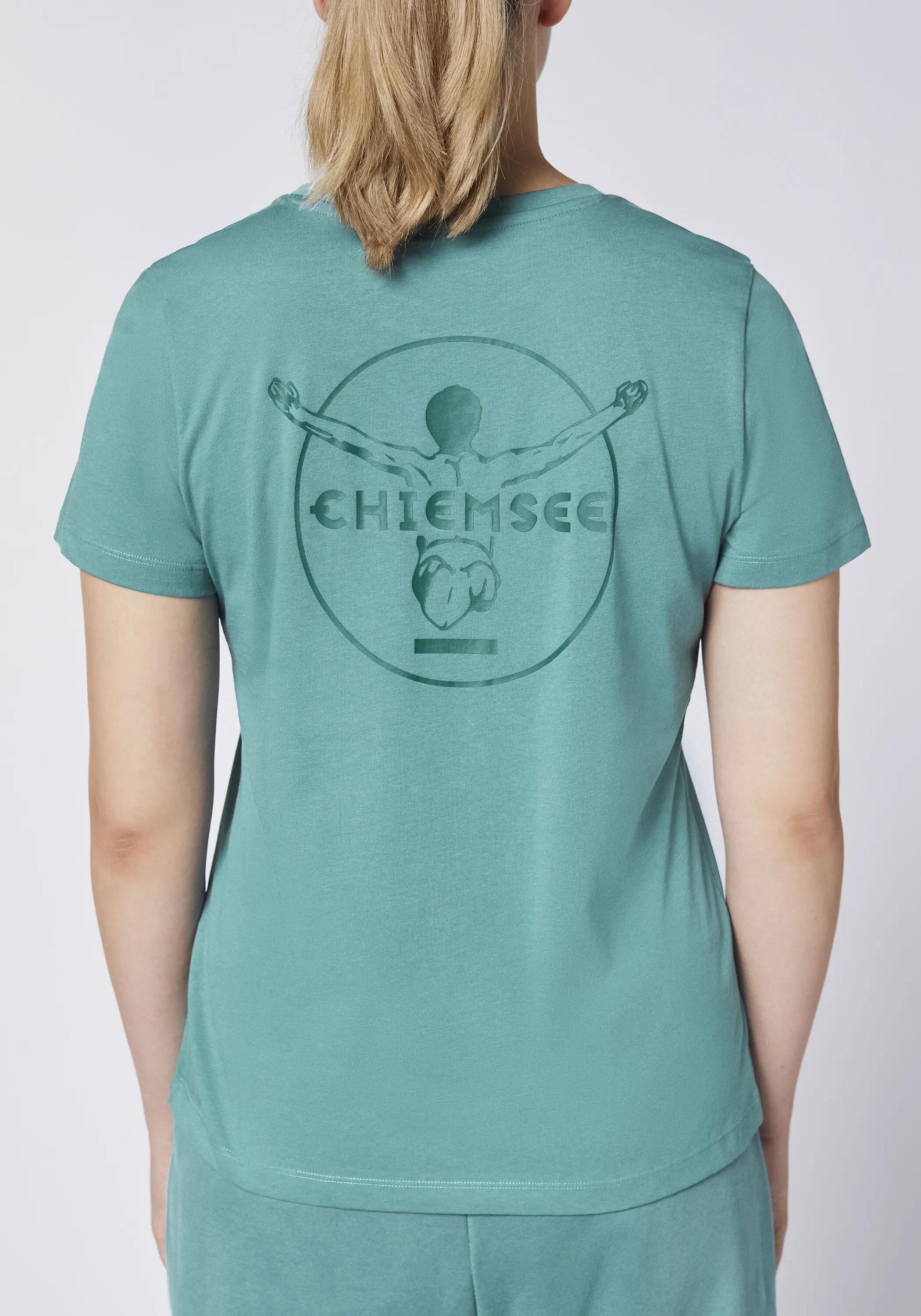 T-Shirt mit tonalem Stick & Print 7/7