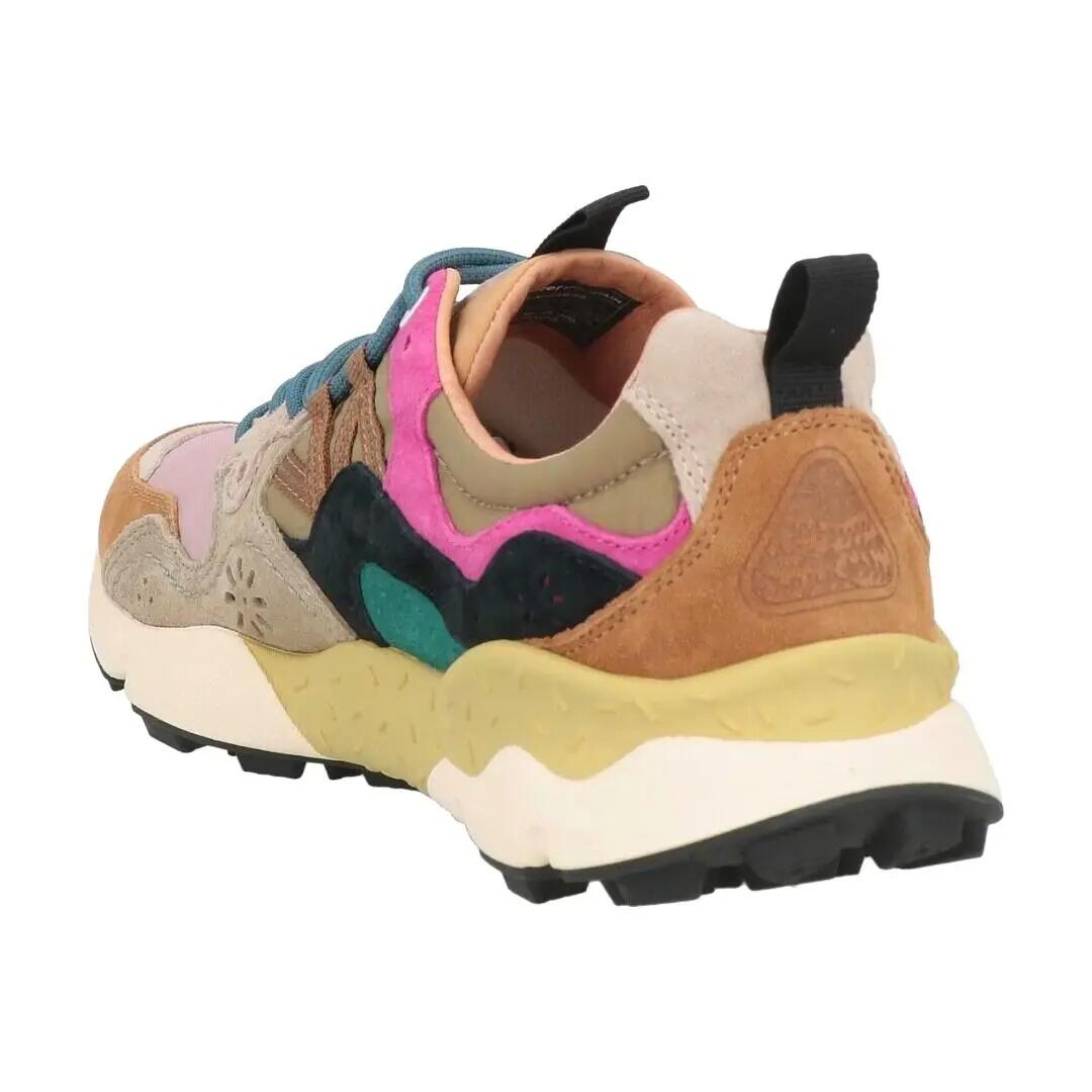 Zapatillas Flower Mountain Multicolor Yamano 3 Woman Suede Nylon Light Brown Ro 3/5