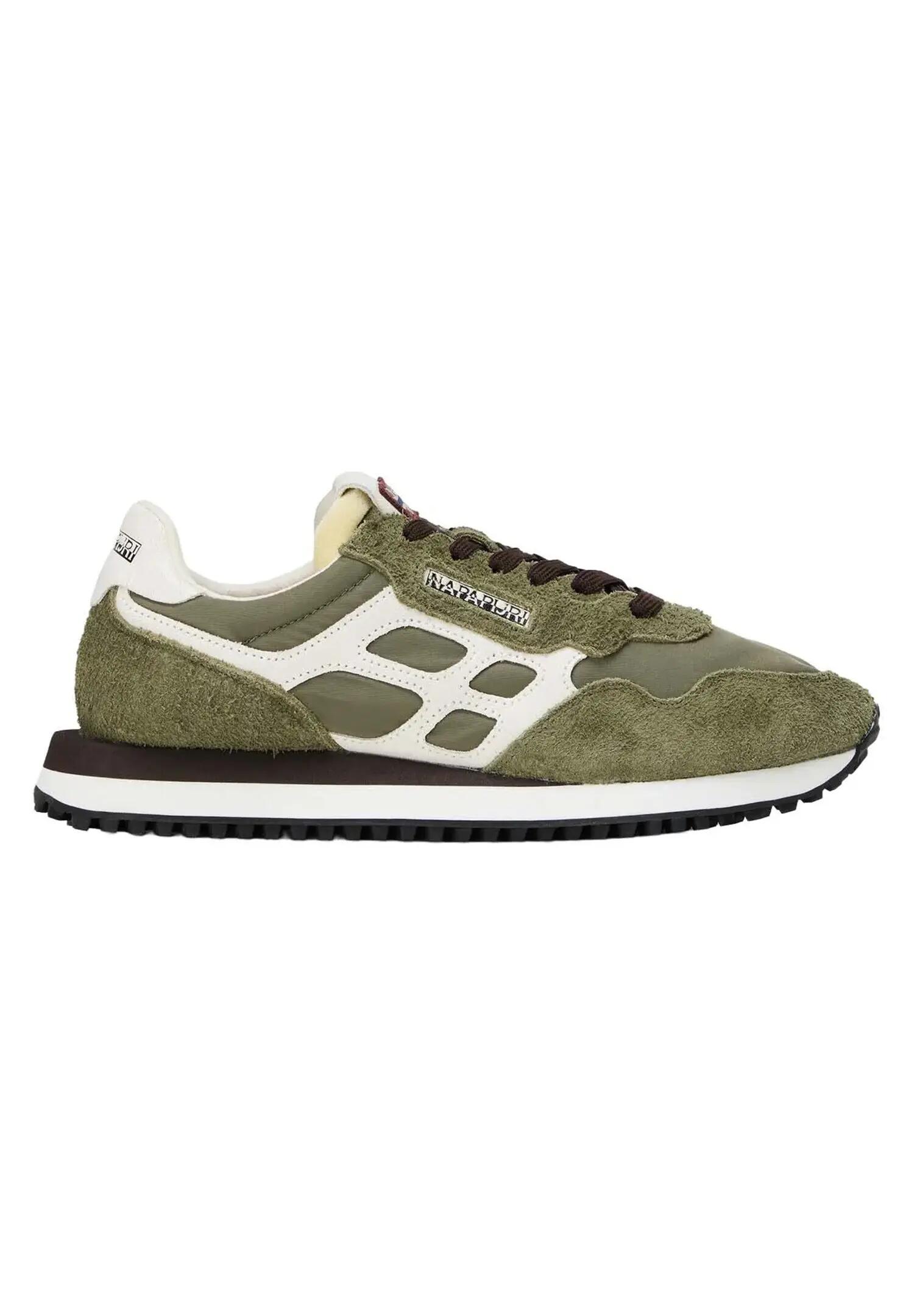 Napapijri Herren Element Suede Sneaker Wildleder Olive Night 5/6