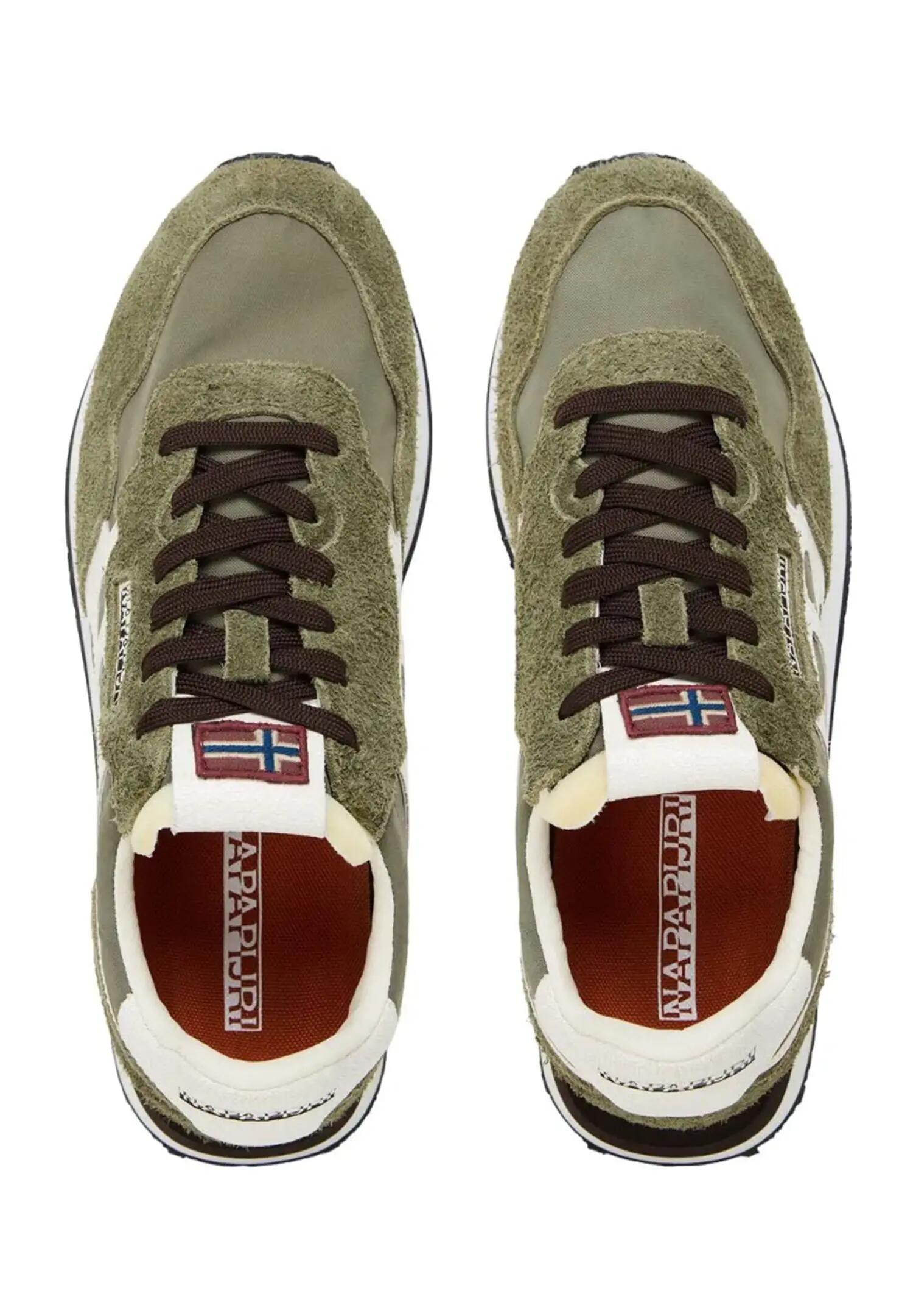 Napapijri Herren Element Suede Sneaker Wildleder Olive Night 3/6