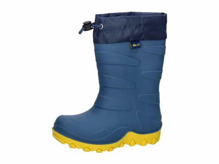 Jungen - Wandern - Gummistiefel - gefüttert - blau/gelb