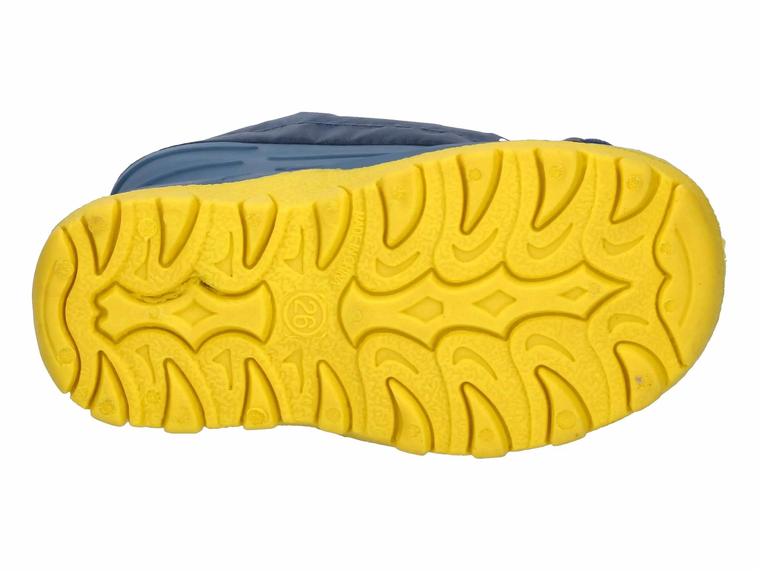 Stivali da pioggia - trekking - bambini - foderati - blu/giallo 6/6