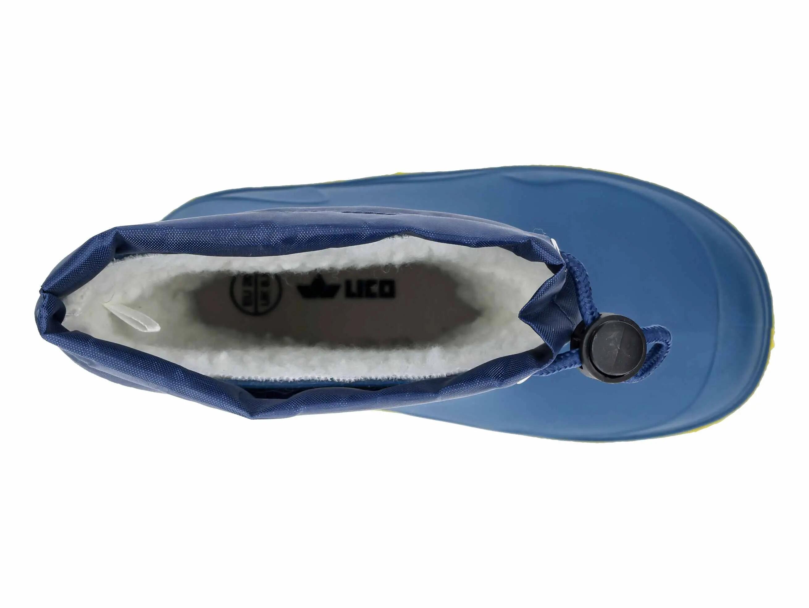 Stivali da pioggia - trekking - bambini - foderati - blu/giallo 5/6