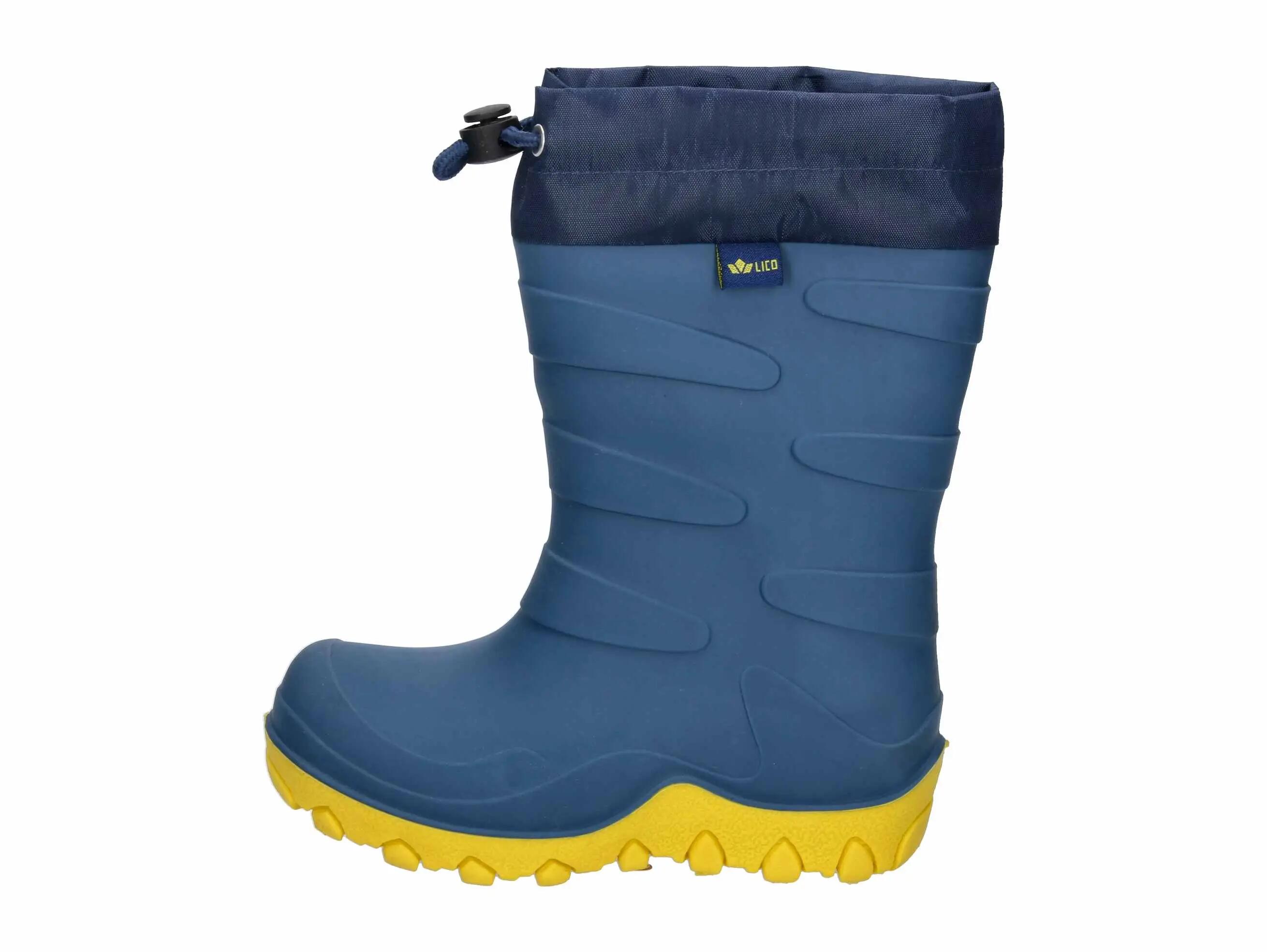 Stivali da pioggia - trekking - bambini - foderati - blu/giallo 2/6