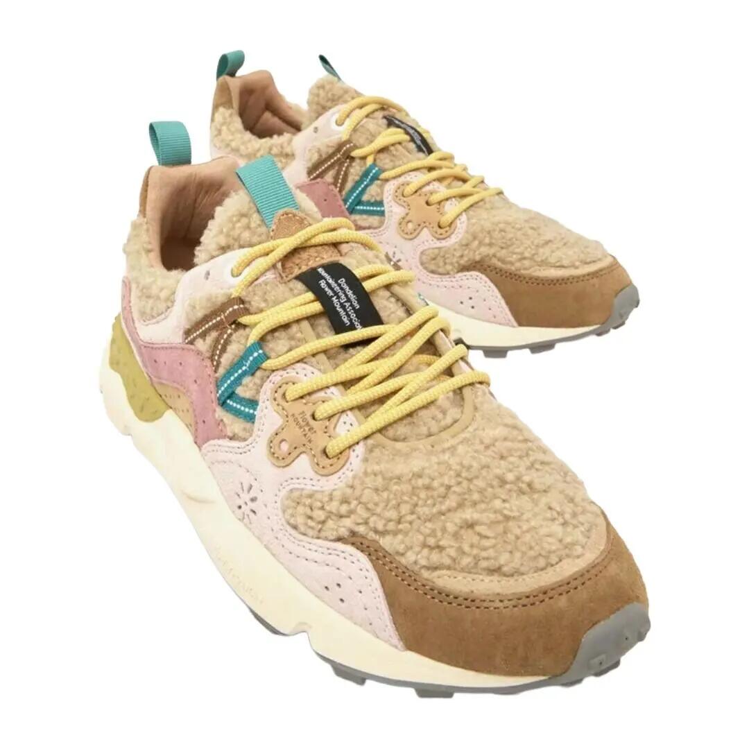 Zapatillas Flower Mountain Multicolor Yamano 3 Woman Suede Teddy Light Brown Ro 2/4