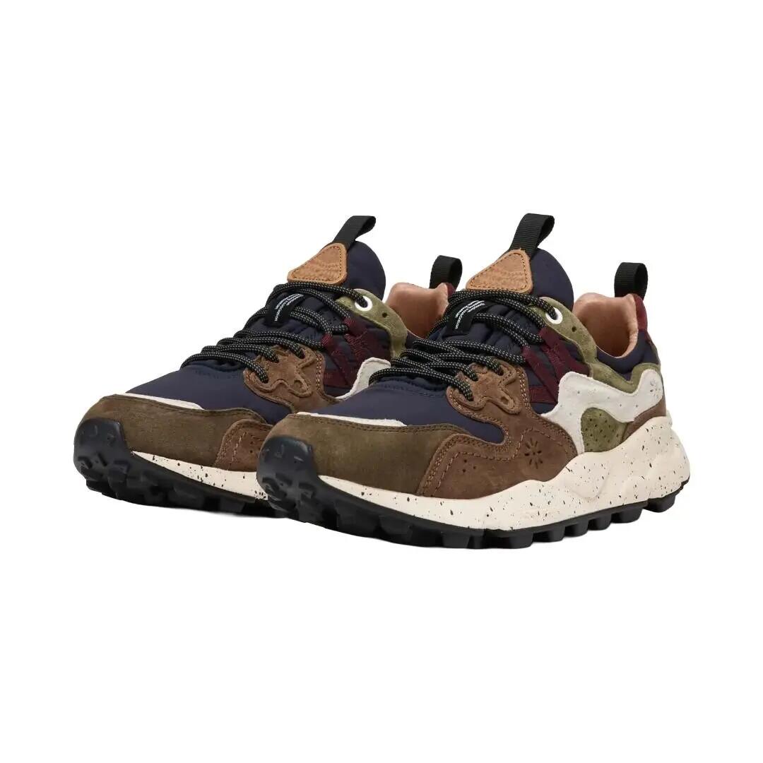 Zapatillas Flower Mountain Multicolor Yamano 3 Man Suede Nylon Brown Navy Cómod 2/5