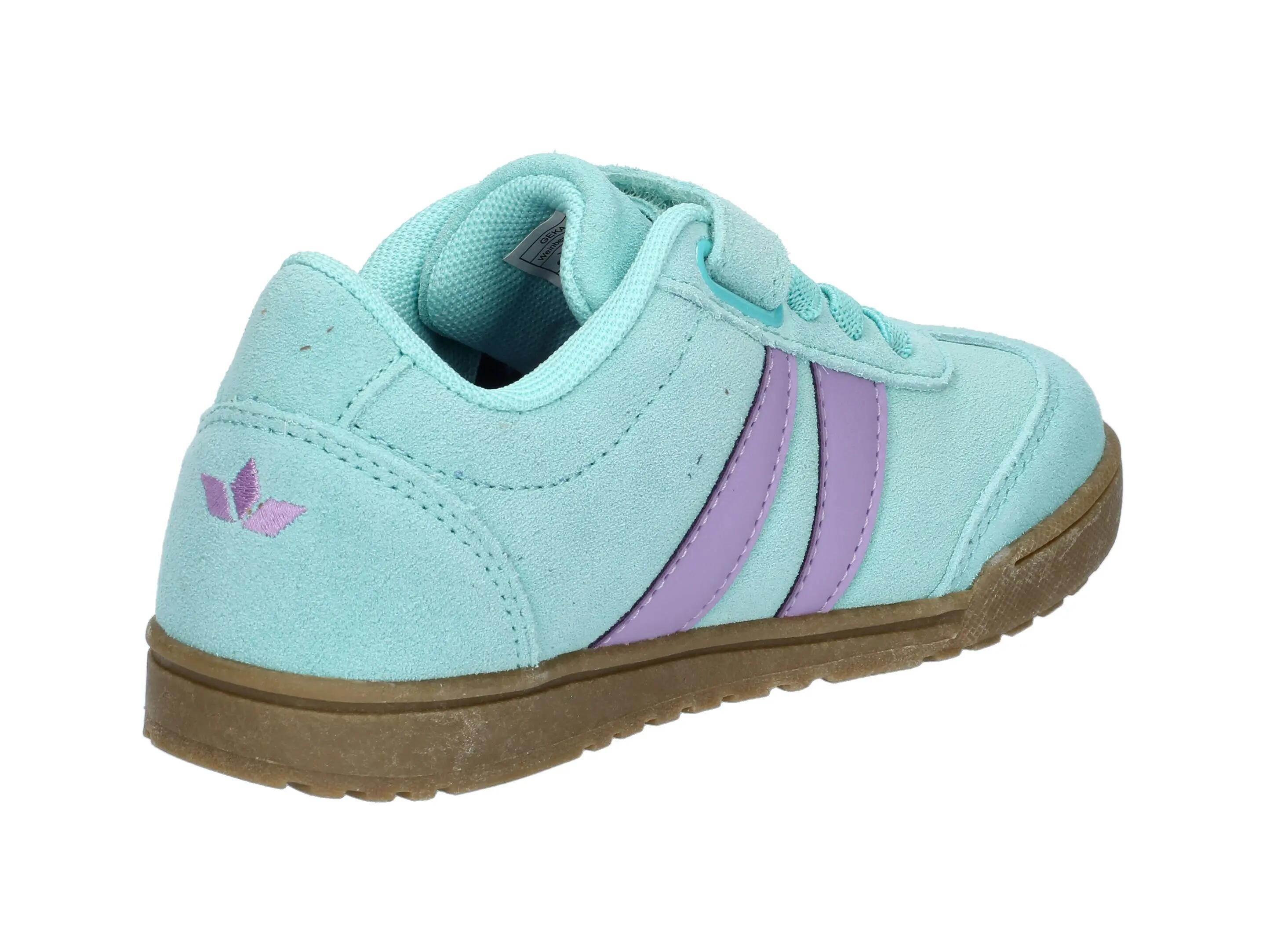 Chaussures - loisirs - enfant - velours, scratch - easley vs - turquoise 4/6