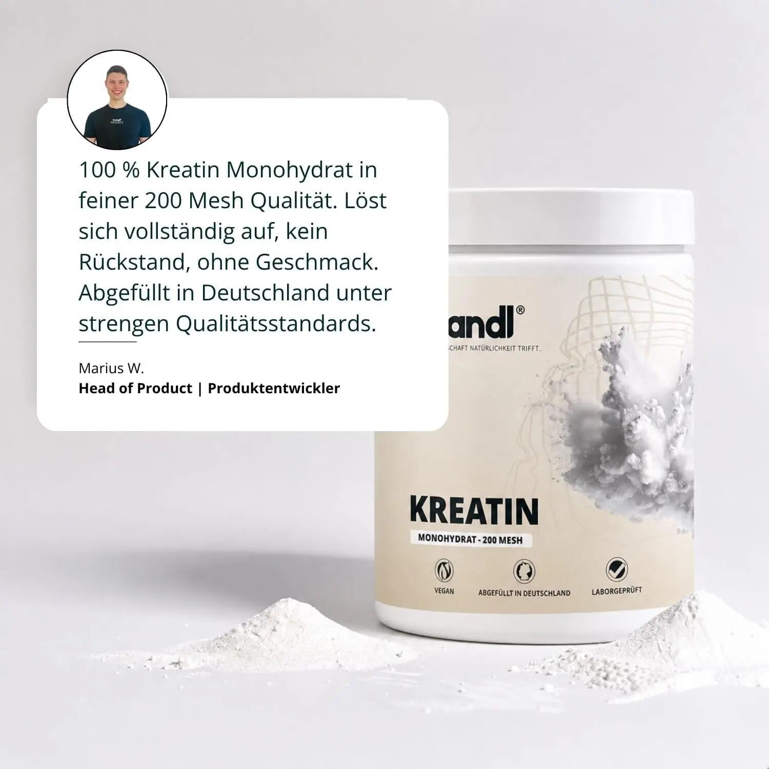 Kreatin Monohydrat – 200 Mesh Pulver 8/9