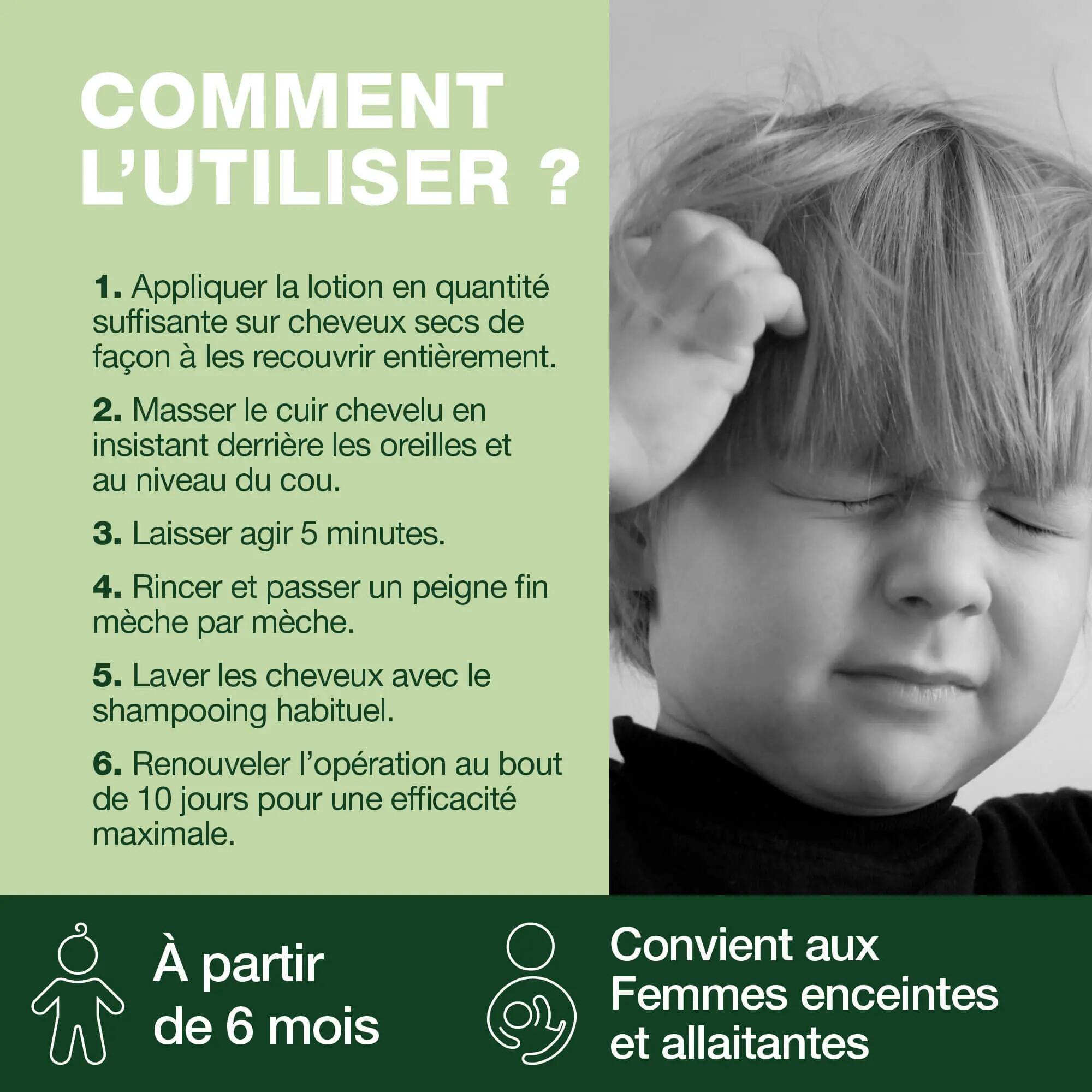Lotion traitante anti-poux et lentes - 100% naturelle - 5 min 2/4