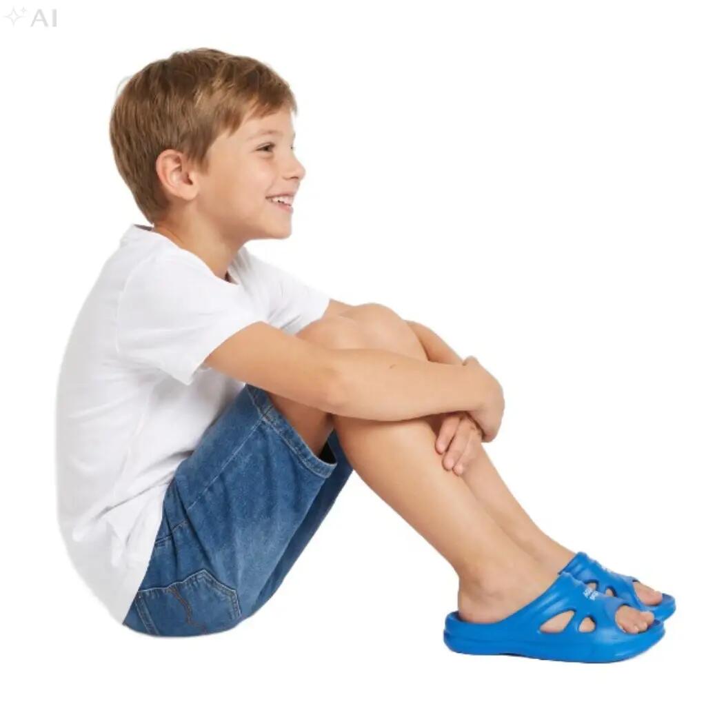 Klapki na basen dziecięce antypoślizgowe Aqua-Sport Malibu Junior 2/7