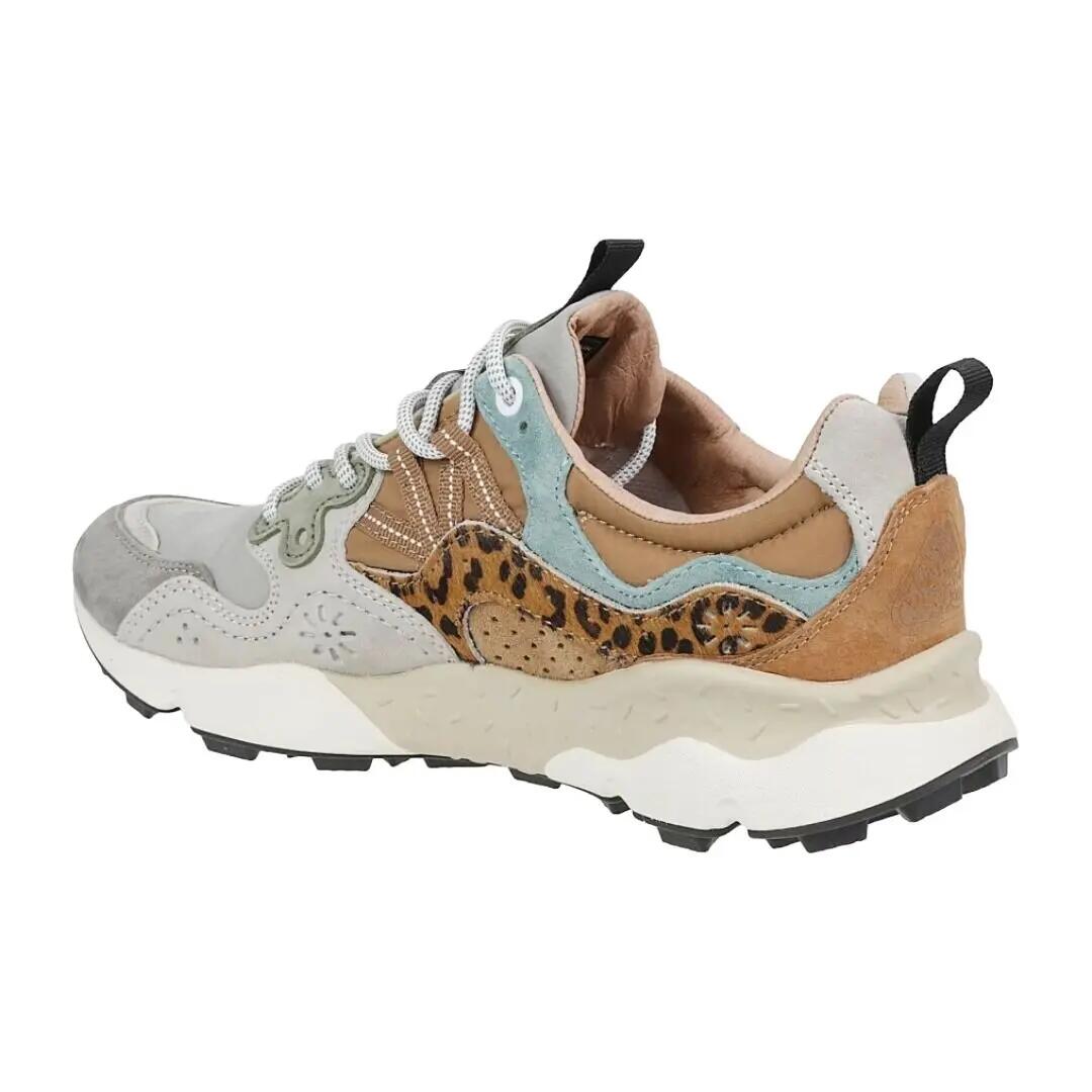 Zapatillas Flower Mountain Multicolor Uni Suede Pony Hair Nylon Taupe Beige Coo 3/4