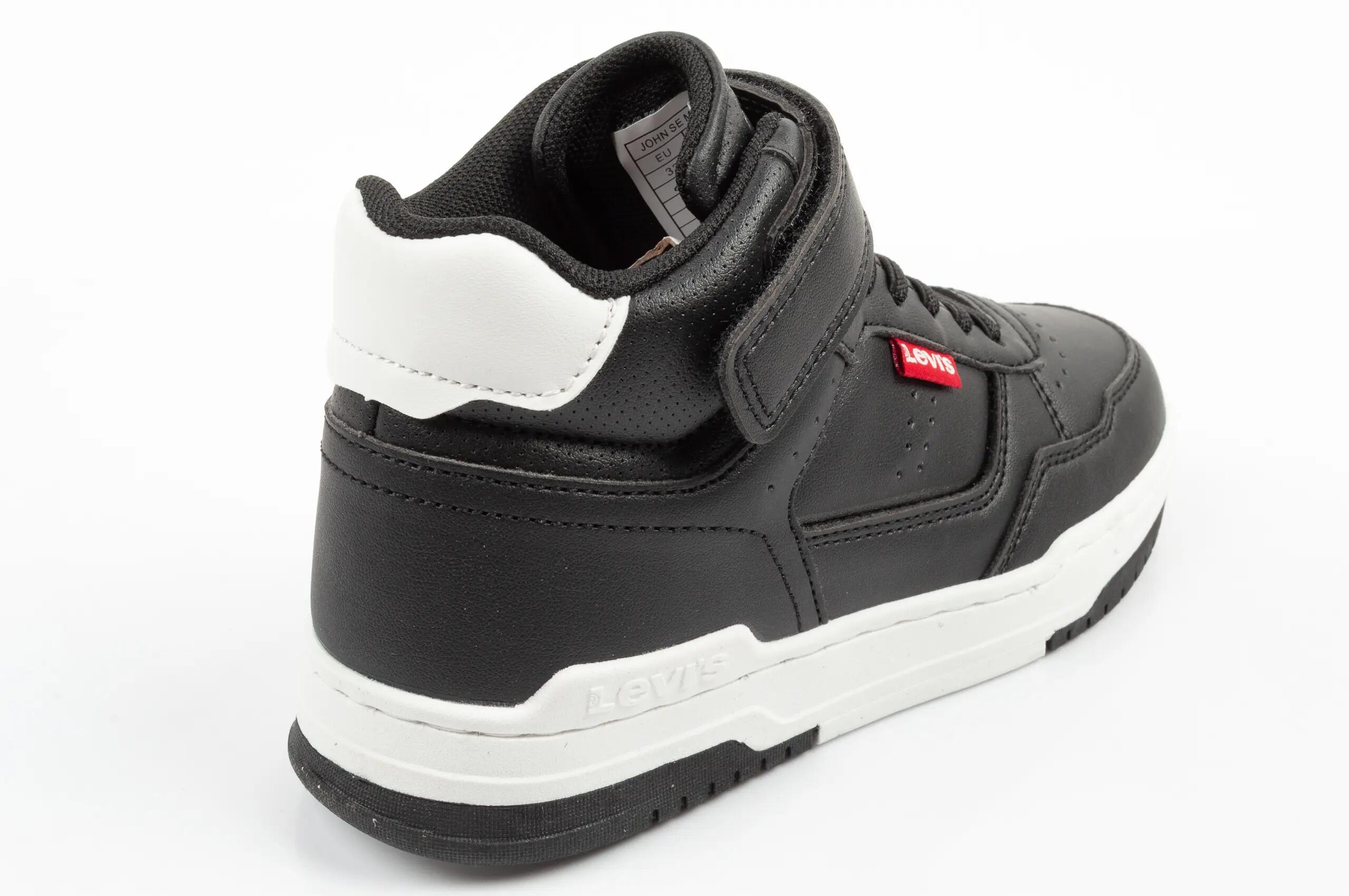 Buty sportowe dziecięce Levi's John SE czarne na rzep za kostkę 4/9