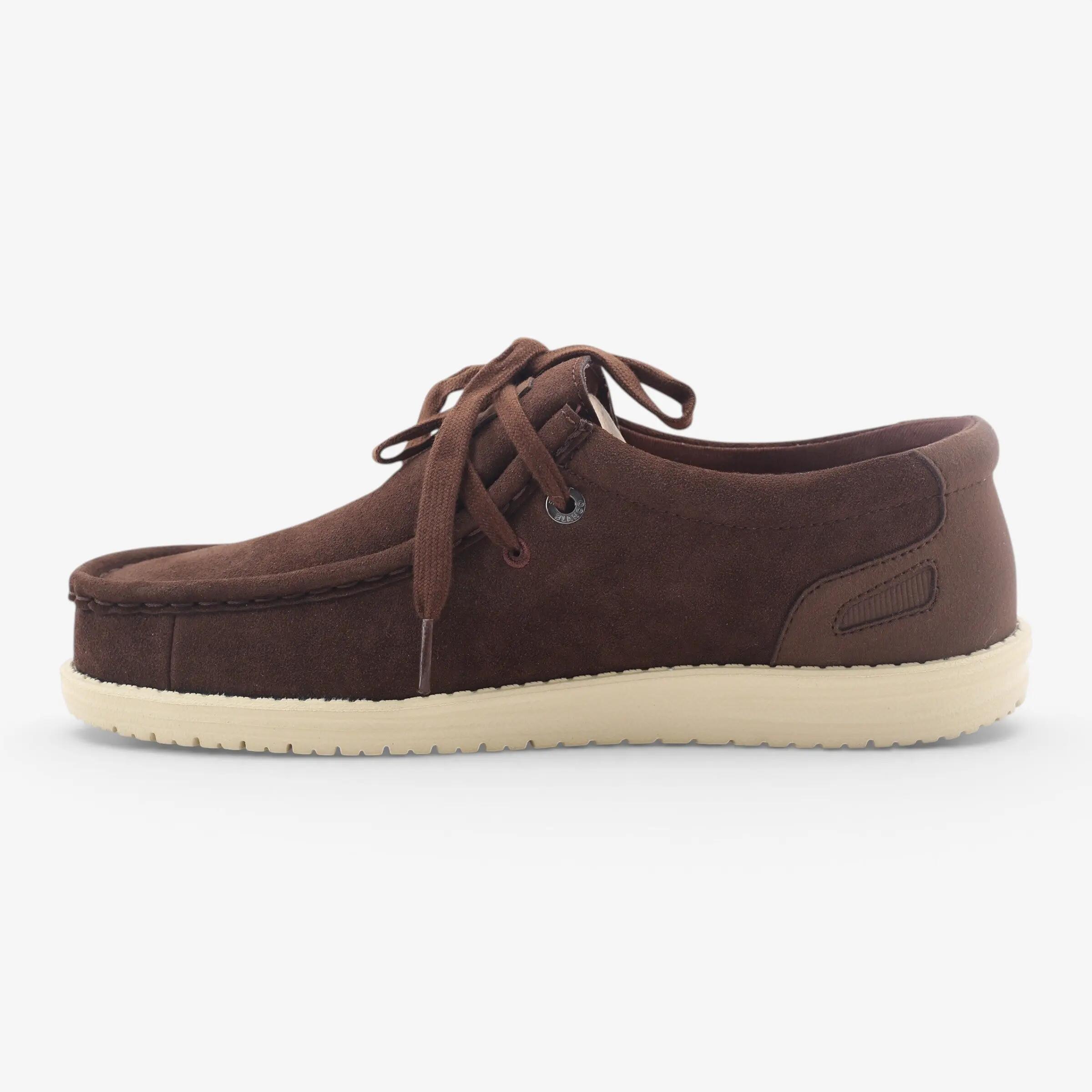 Chaussures bateau Saint Jean en suède marron brownie SBPLAY 3/3
