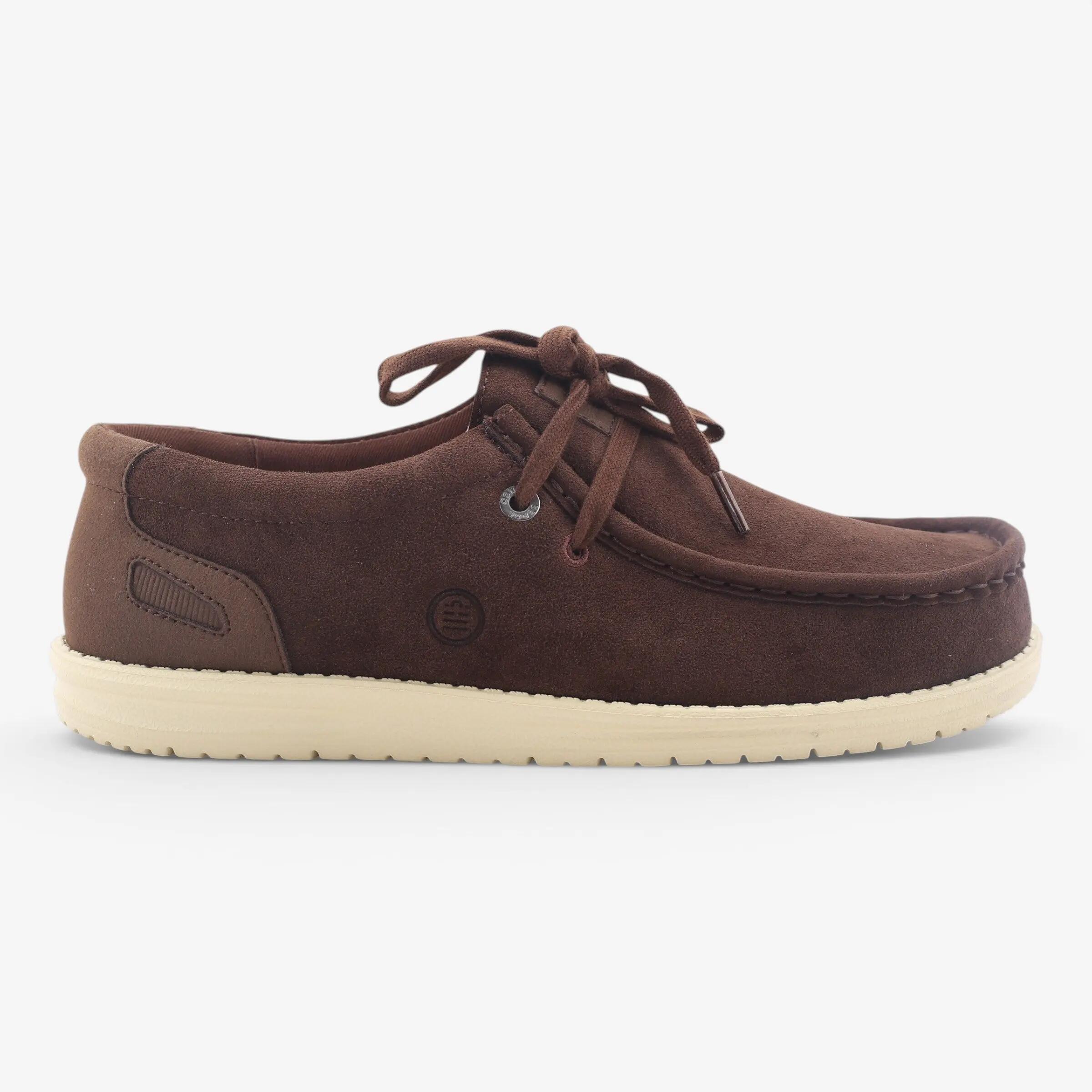 Chaussures bateau Saint Jean en suède marron brownie SBPLAY 2/3