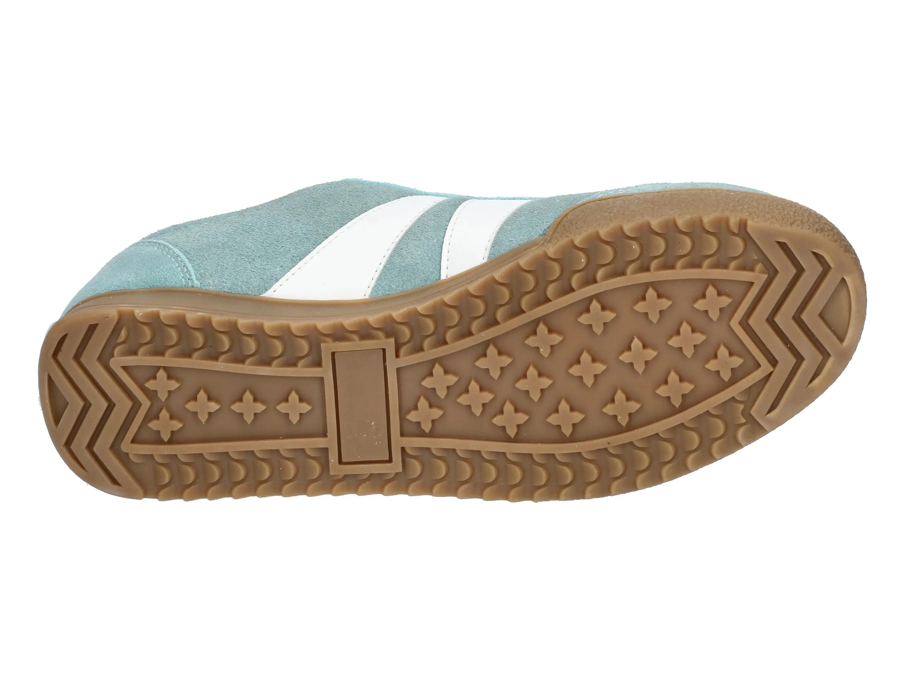 Chaussures - loisirs - femmes - cuir velours, doublure douce - bleu 6/6