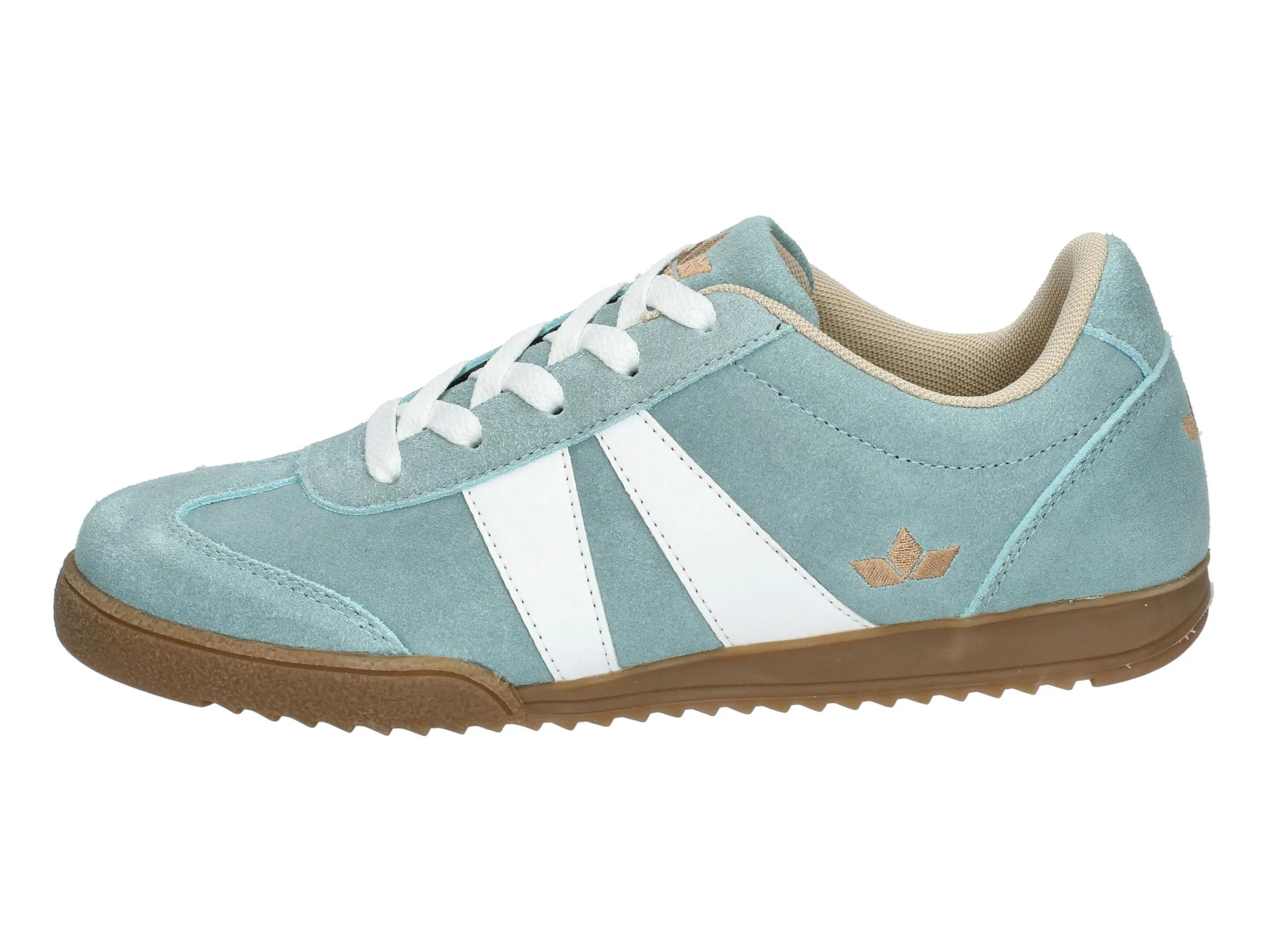 Chaussures - loisirs - femmes - cuir velours, doublure douce - bleu 2/6