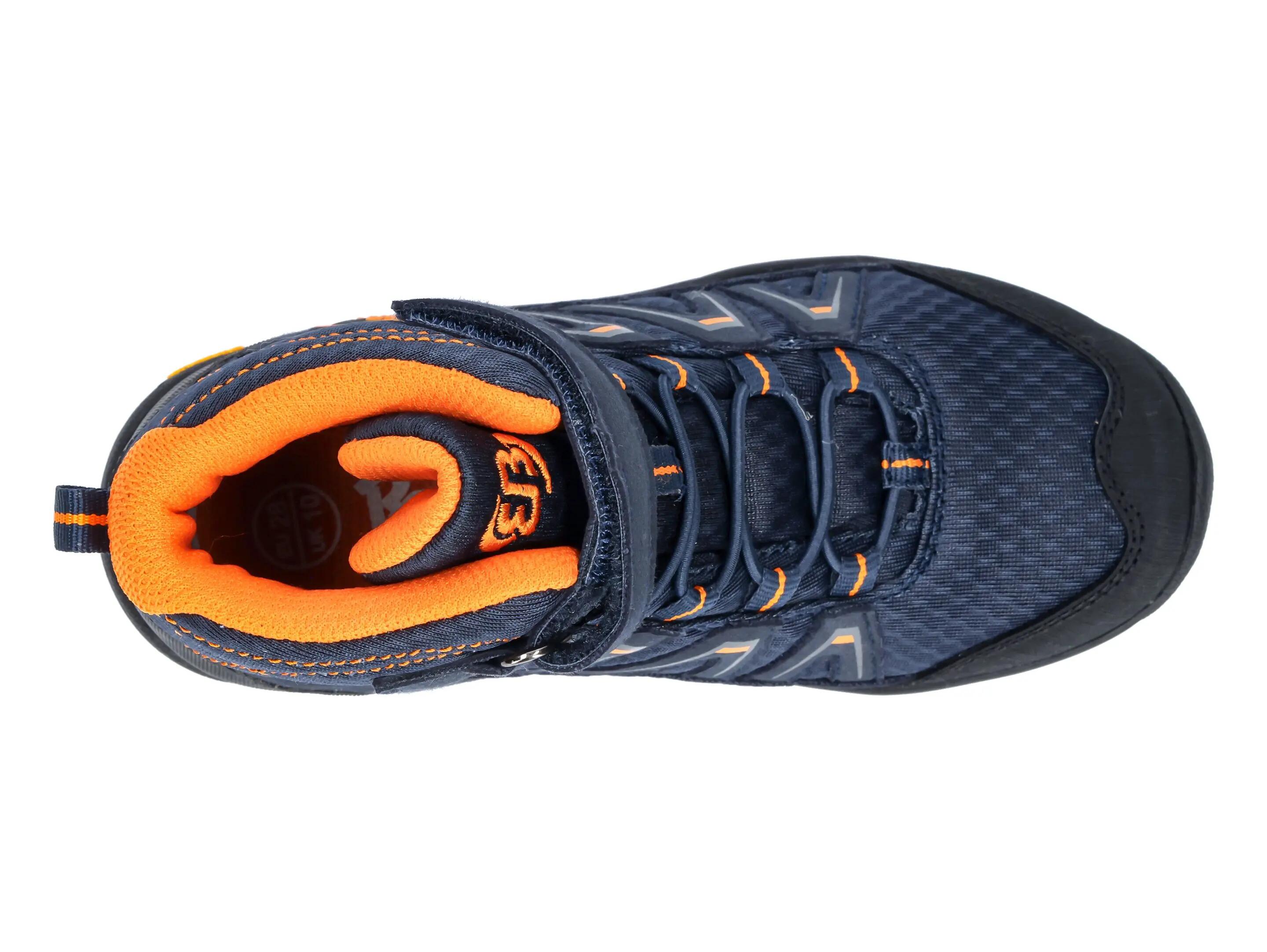 Chaussures - randonnée - enfants - imperméables, lacets rapides - bleu foncé 5/6