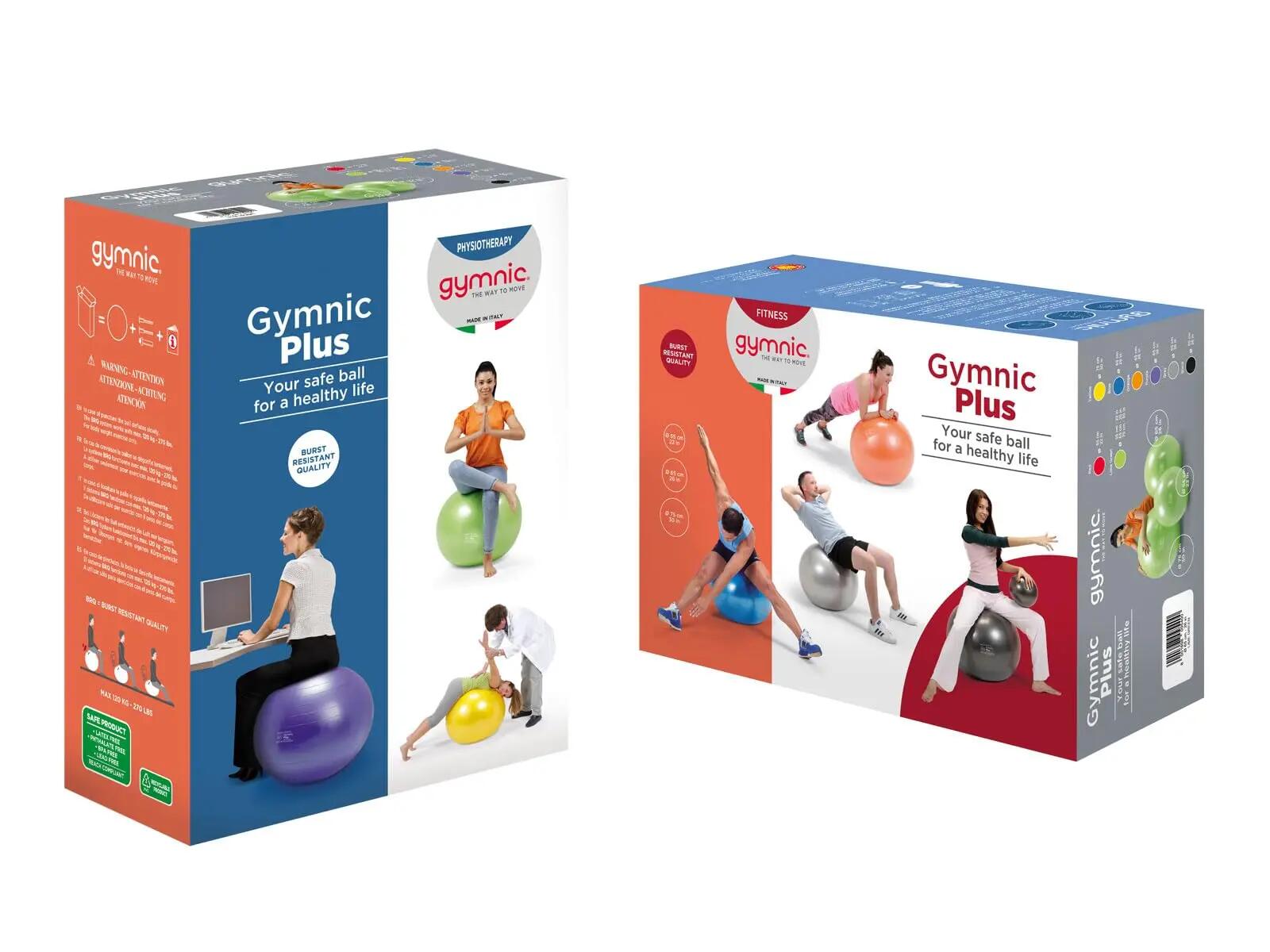 Gymnic Plus Palla fitness antiscoppio Ø 65 cm grigia 6/6
