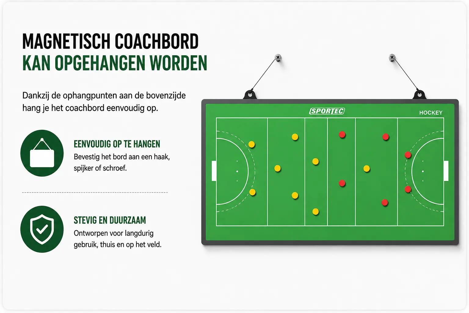 Sportec Magnetisch voetbalcoachbord - 60 x 45 cm 2/4
