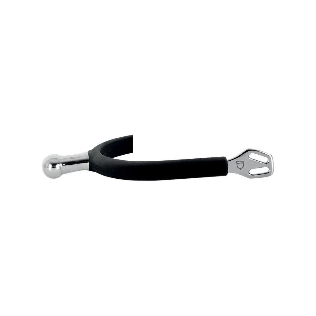 English drop spurs coated in rubber