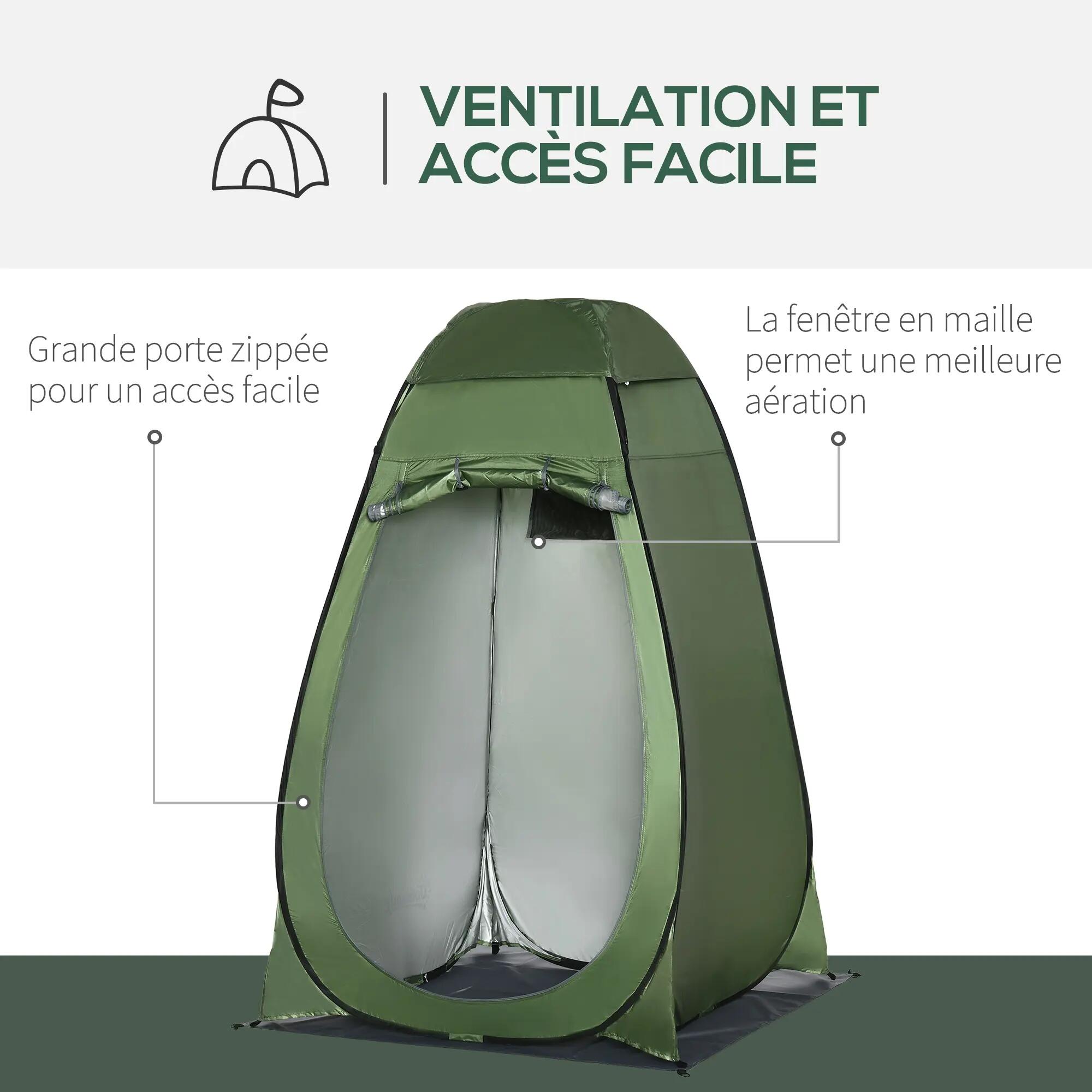 Tente de douche de camping pop up pliable - vert 6/6