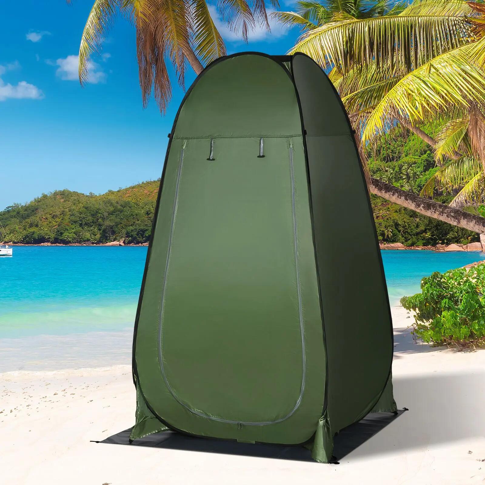 Tente de douche de camping pop up pliable - vert 4/6