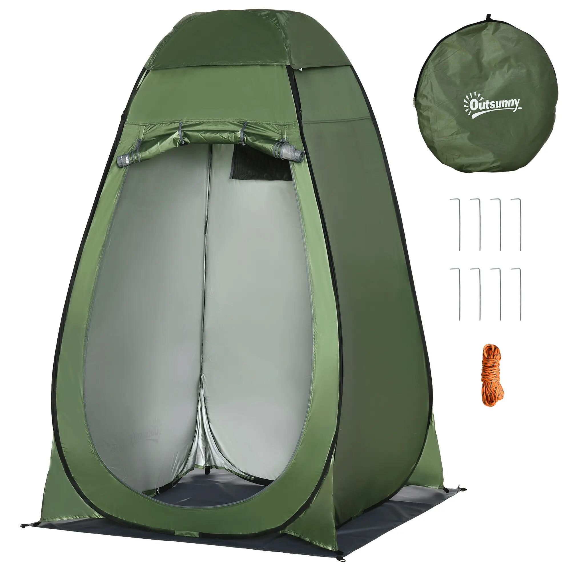 Tente de douche de camping pop up pliable - vert 2/6